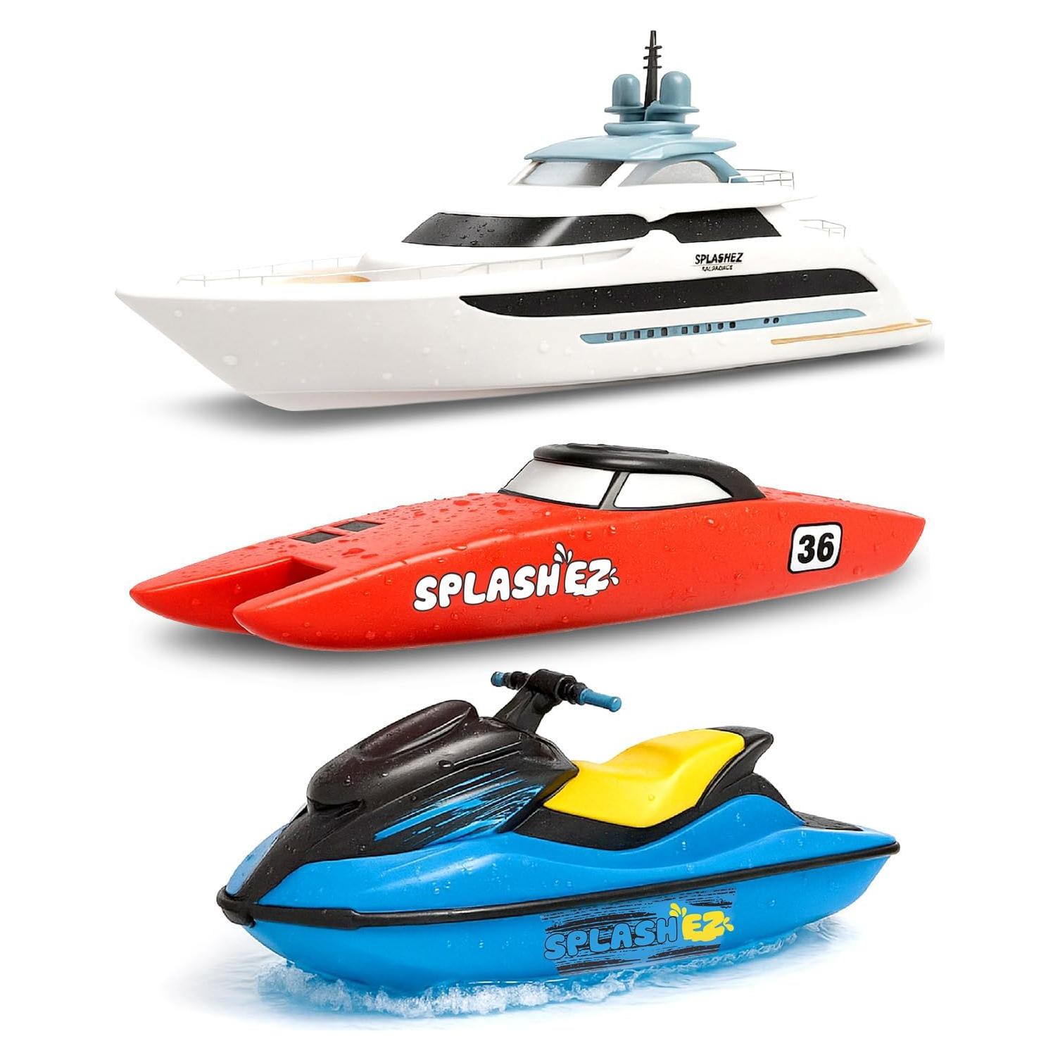 Juguetes de Baño SplashEZ - Barcos Flotantes Sin Moho - Paquete de 3