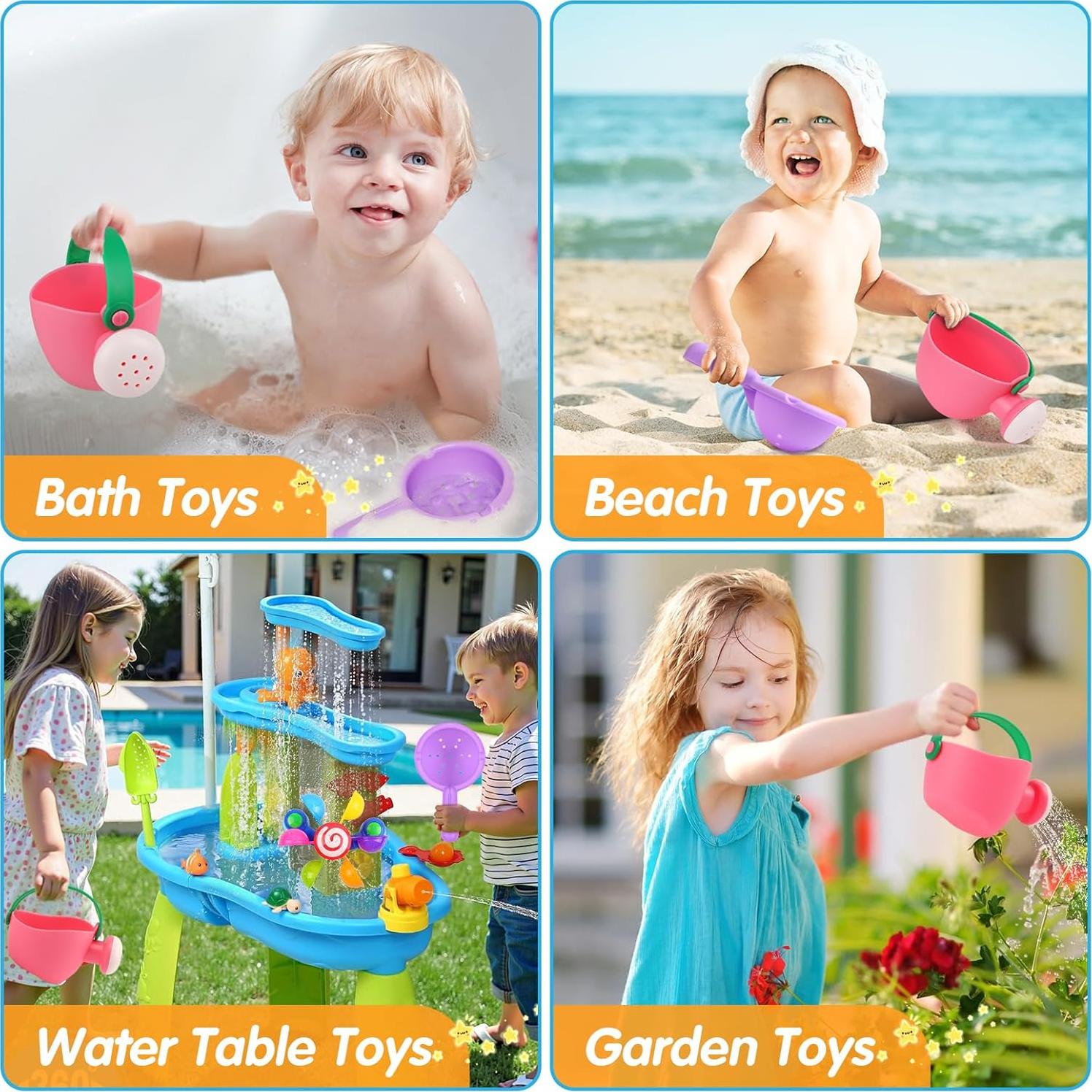 Juego de 3 Juguetes de Baño Oukitoymer para Bebés