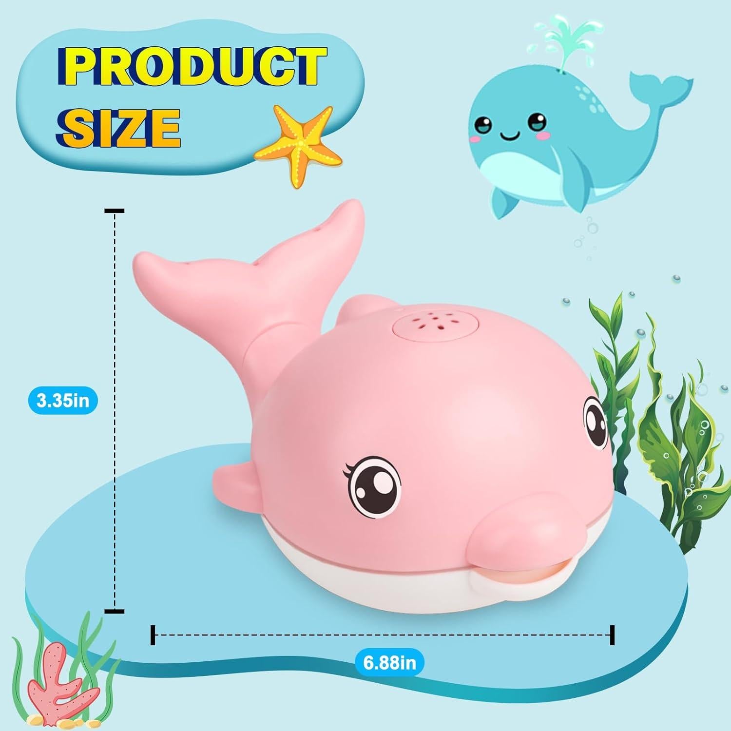 Juguete de baño CAHILON Delfín Rosa con Música y Luces