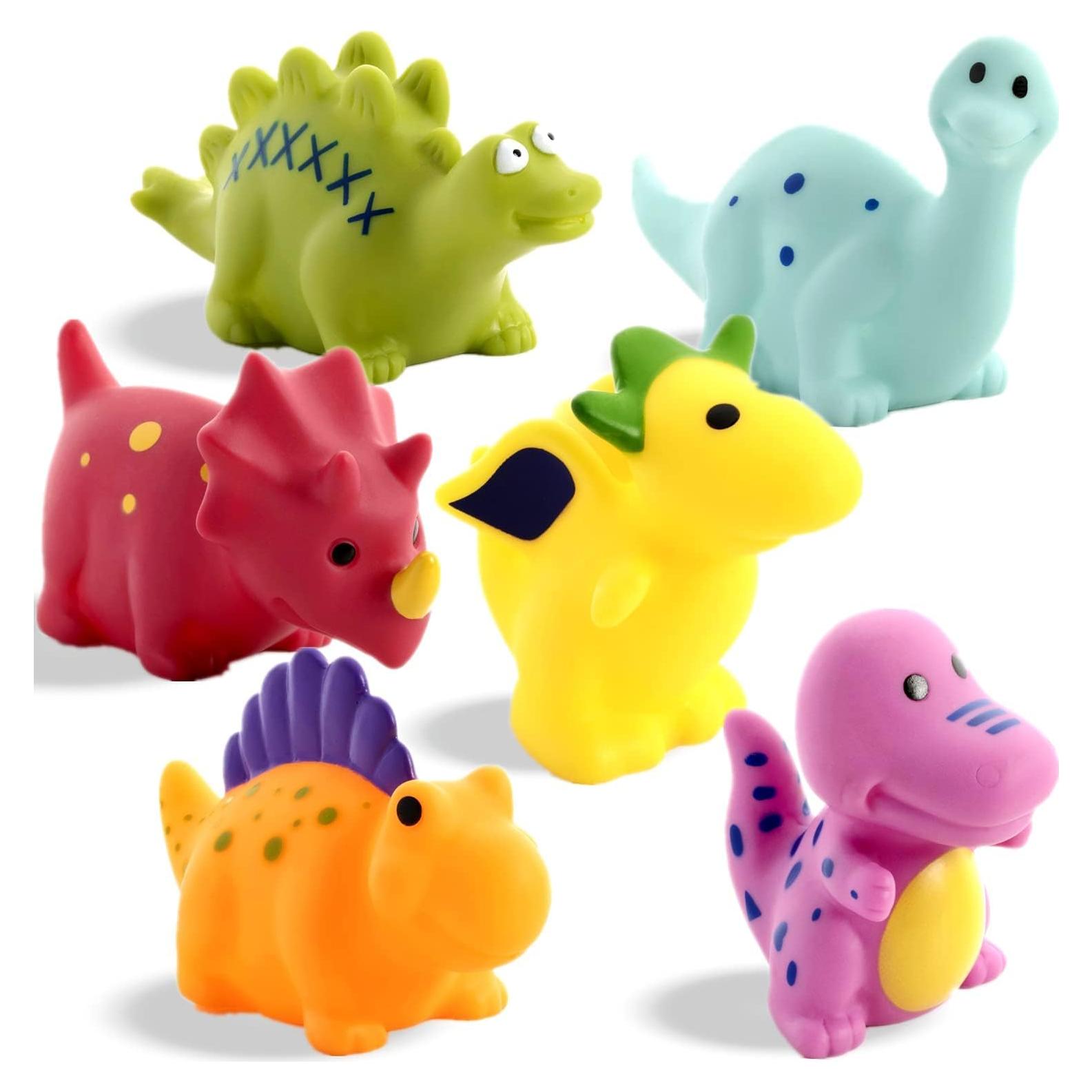 Juguetes de Baño Sin Agujero XY-WQ Dinosaurios 6 Piezas