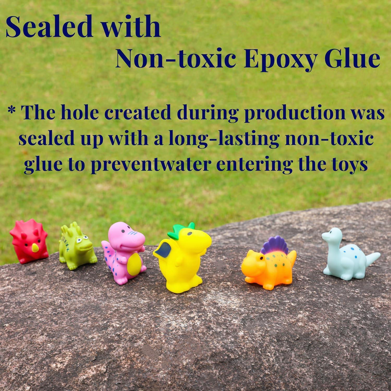 Juguetes de Baño Sin Agujero XY-WQ Dinosaurios 6 Piezas