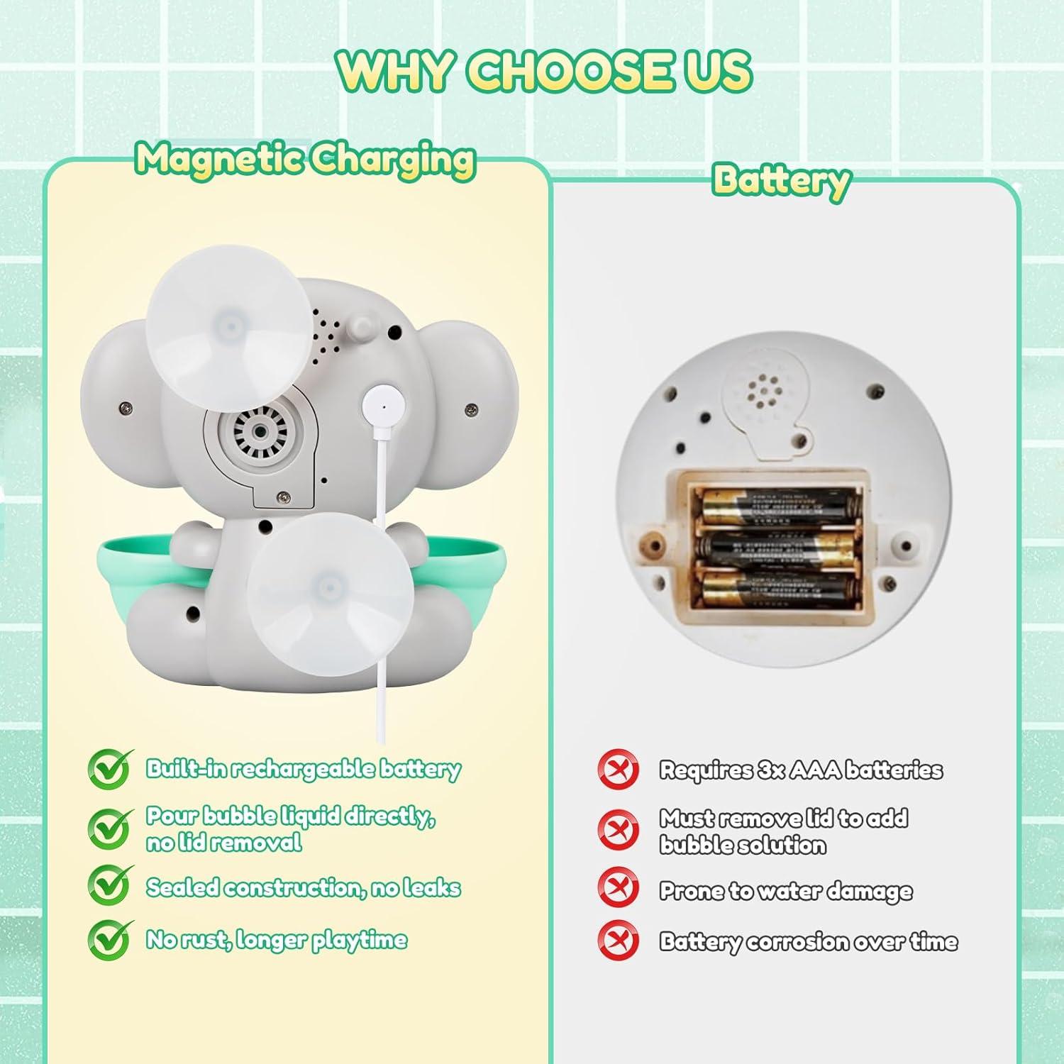 Juguete de baño Tohibee Elefante Musical con Burbujas