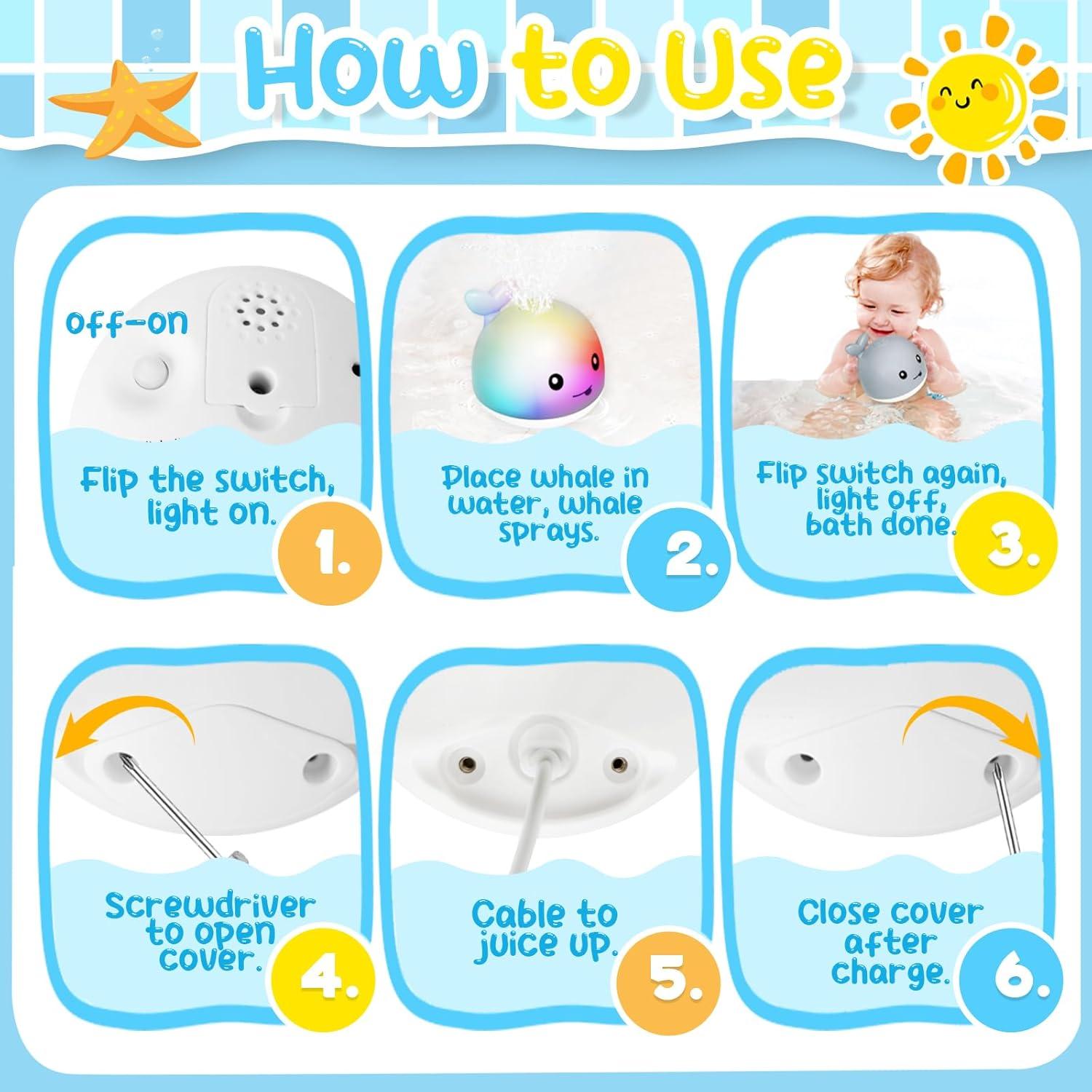 Juguete de Baño Ballena TFS TOP·FANS Iluminado 6-12 Meses