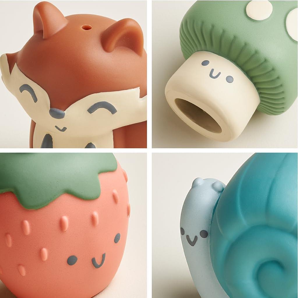 Conjunto de Juguetes de Baño Itzy Ritzy - 4 Marionetas y 1 Juguete