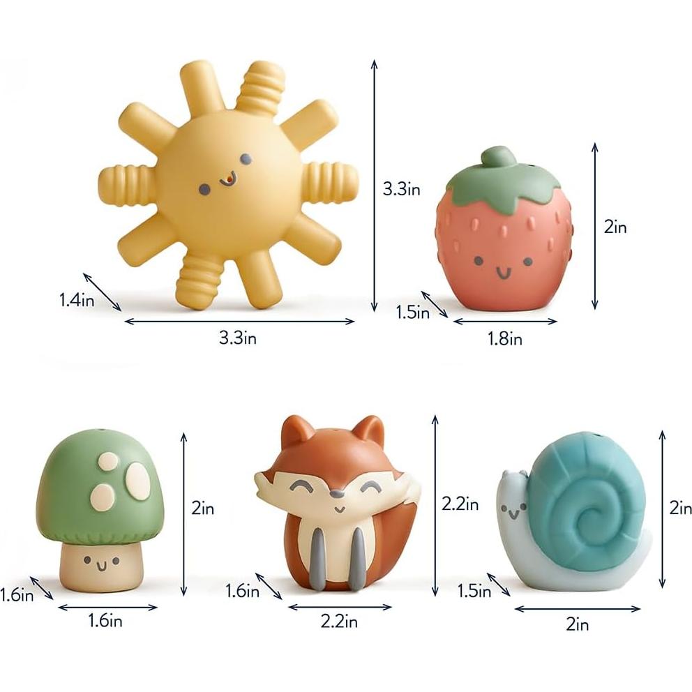 Conjunto de Juguetes de Baño Itzy Ritzy - 4 Marionetas y 1 Juguete