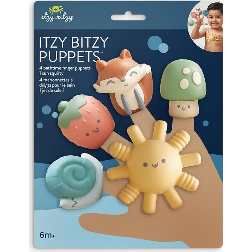 Conjunto de Juguetes de Baño Itzy Ritzy - 4 Marionetas y 1 Juguete
