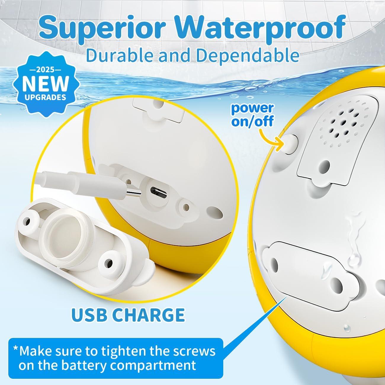 Juguete de baño Ballena Azul Sephix con luces LED