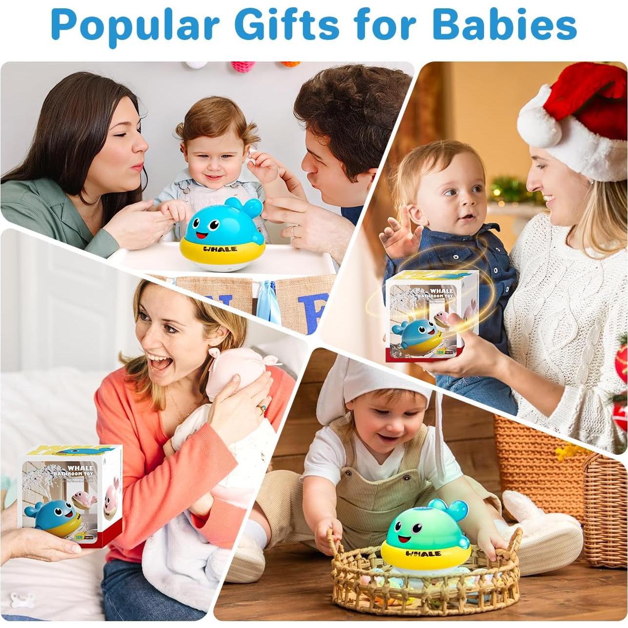 Juguete de baño Ballena Azul Sephix con luces LED