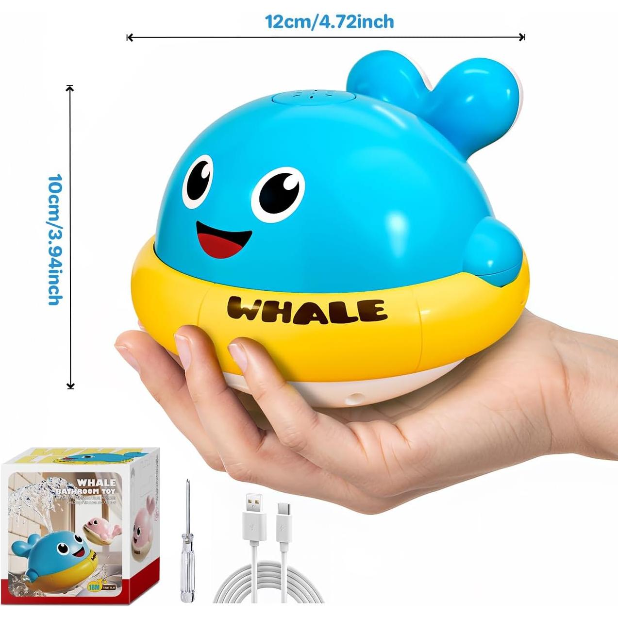 Juguete de baño Ballena Azul Sephix con luces LED