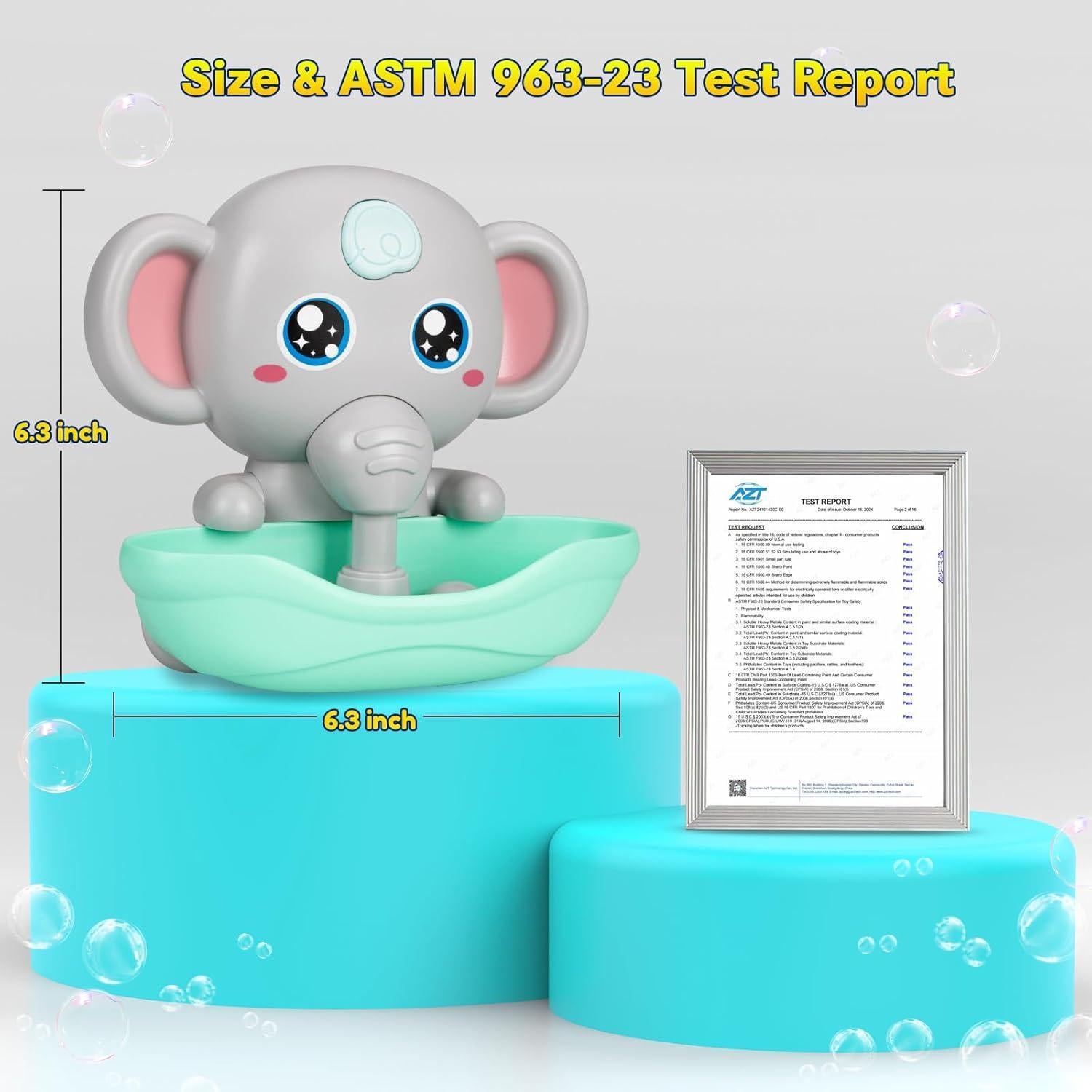 Máquina de Burbujas Elefante CAHILON para Baño Gris