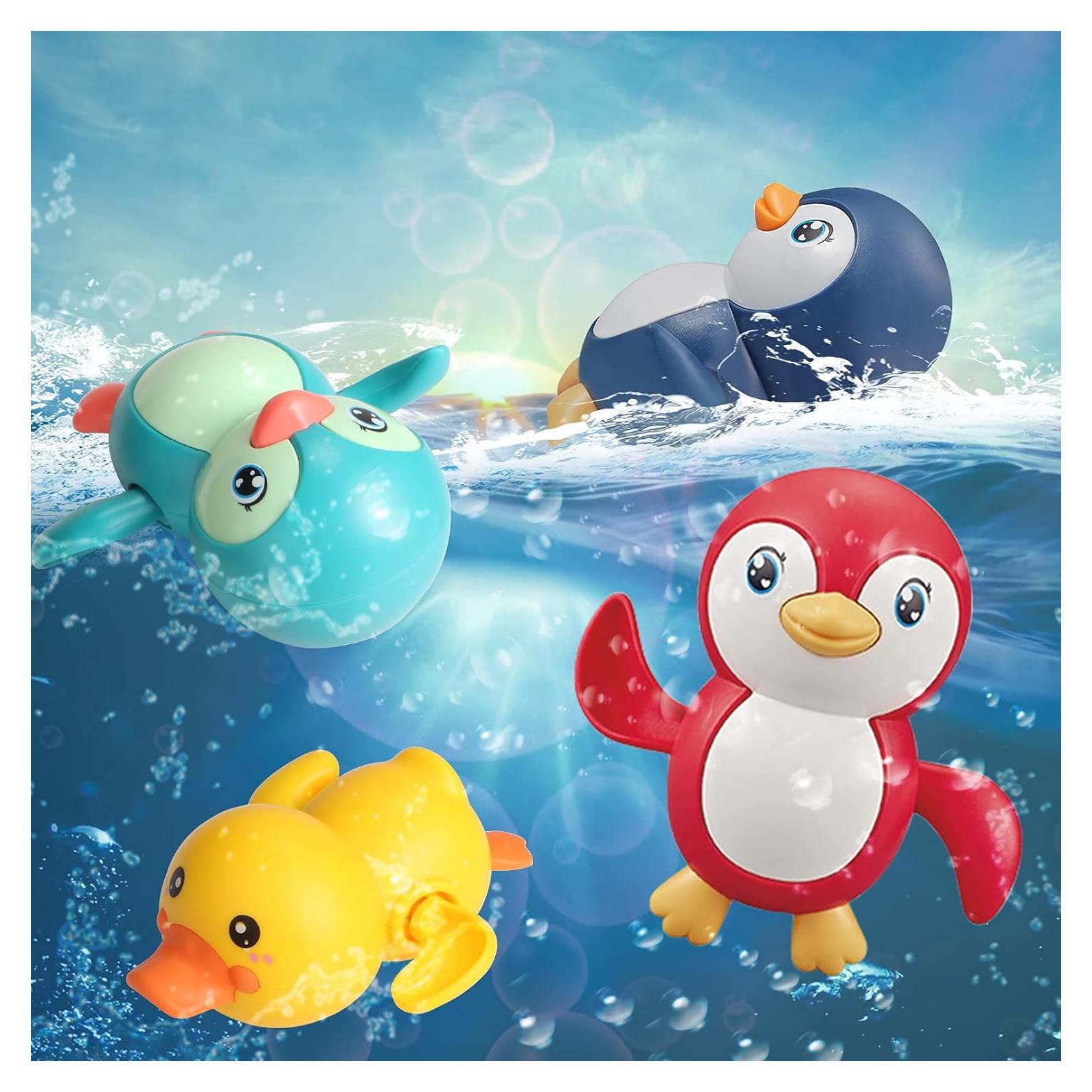 Juguetes de baño Dmeixs 4 Piezas Pingüino y Pato para Bebés