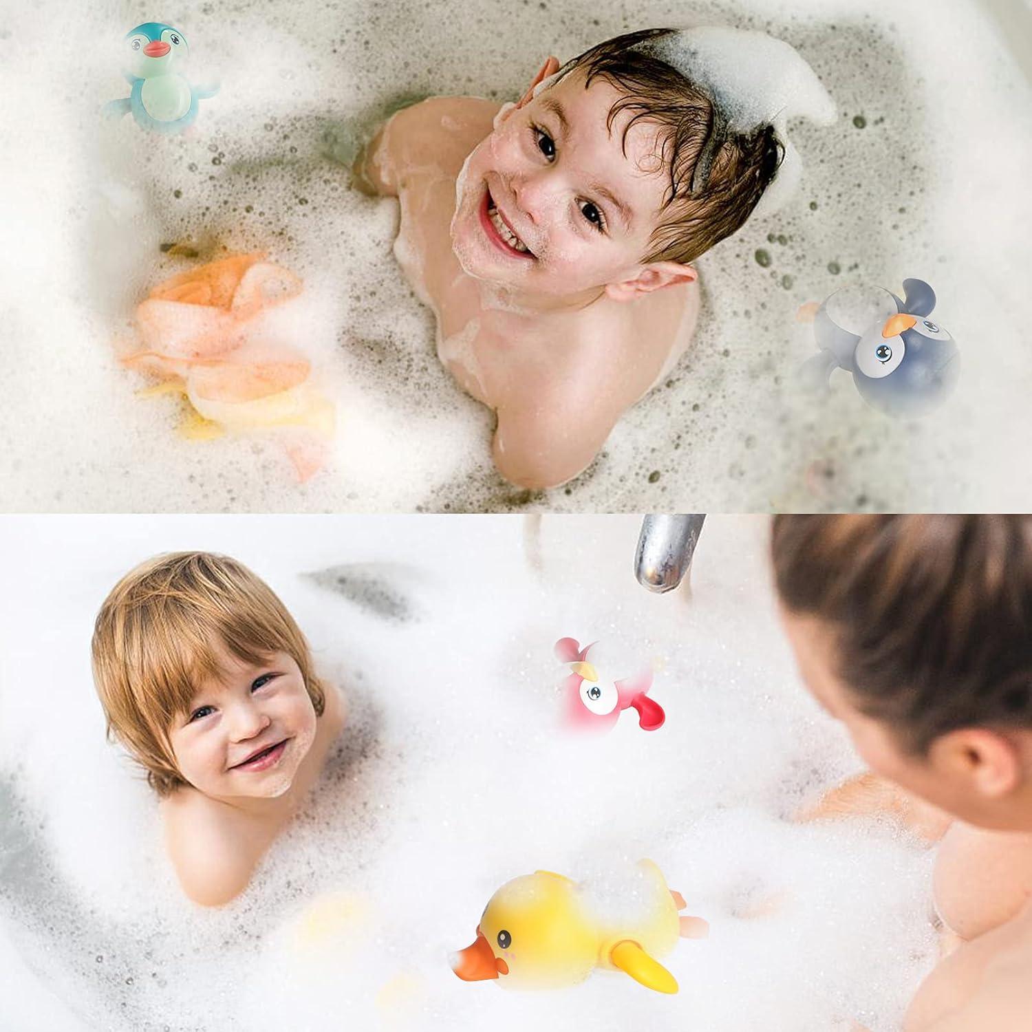 Juguetes de baño Dmeixs 4 Piezas Pingüino y Pato para Bebés