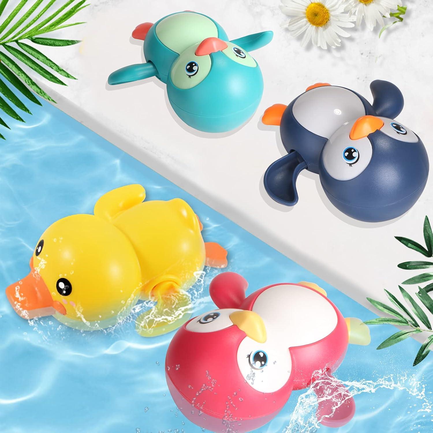 Juguetes de baño Dmeixs 4 Piezas Pingüino y Pato para Bebés