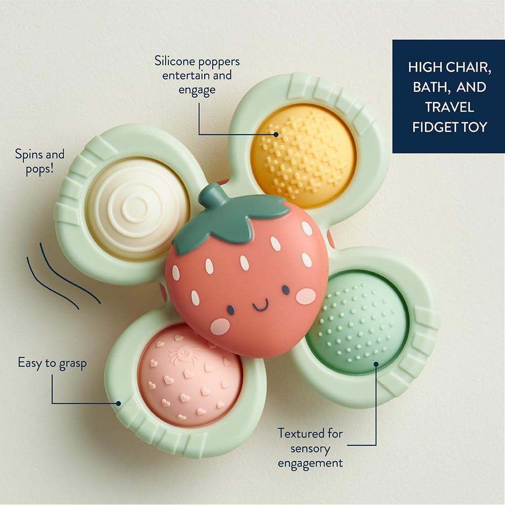 Juguete sensorial Itzy Ritzy Pop & Whirl para bebés - Fresa