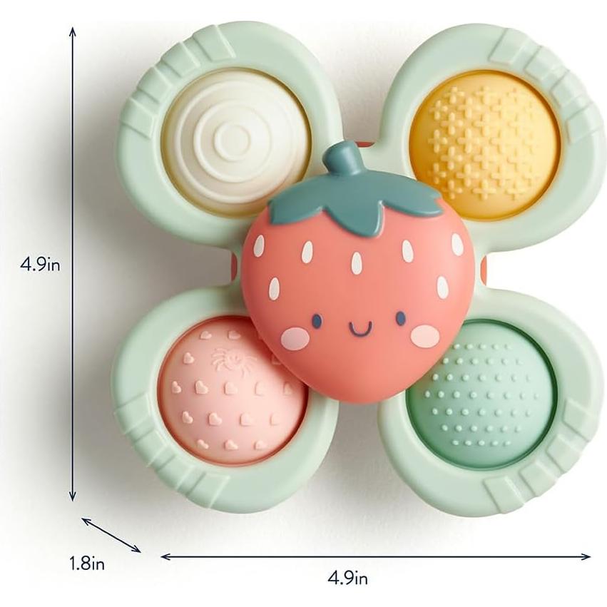 Juguete sensorial Itzy Ritzy Pop & Whirl para bebés - Fresa