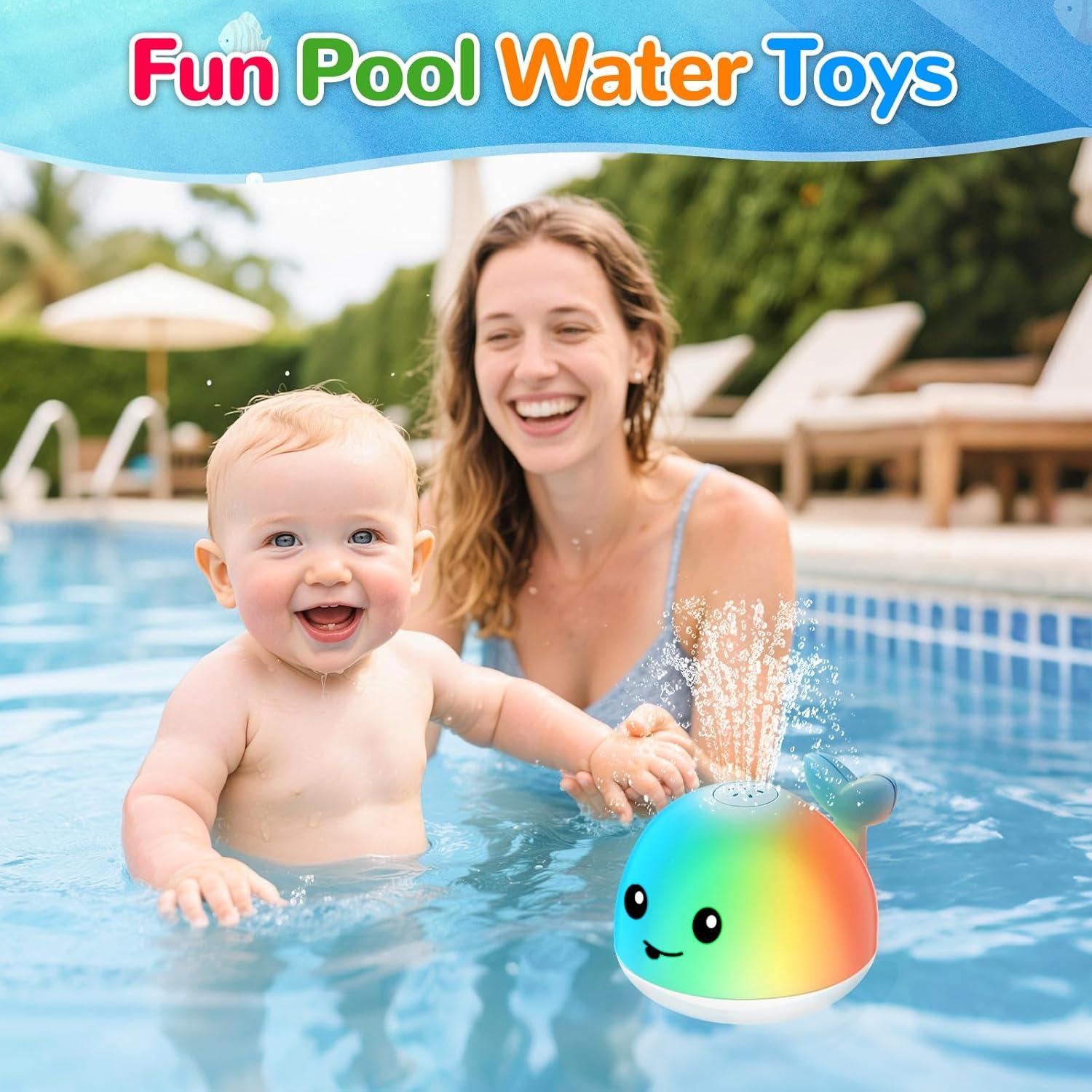 Juguete de Baño Ballena Iluminada para Bebés 6-36 Meses