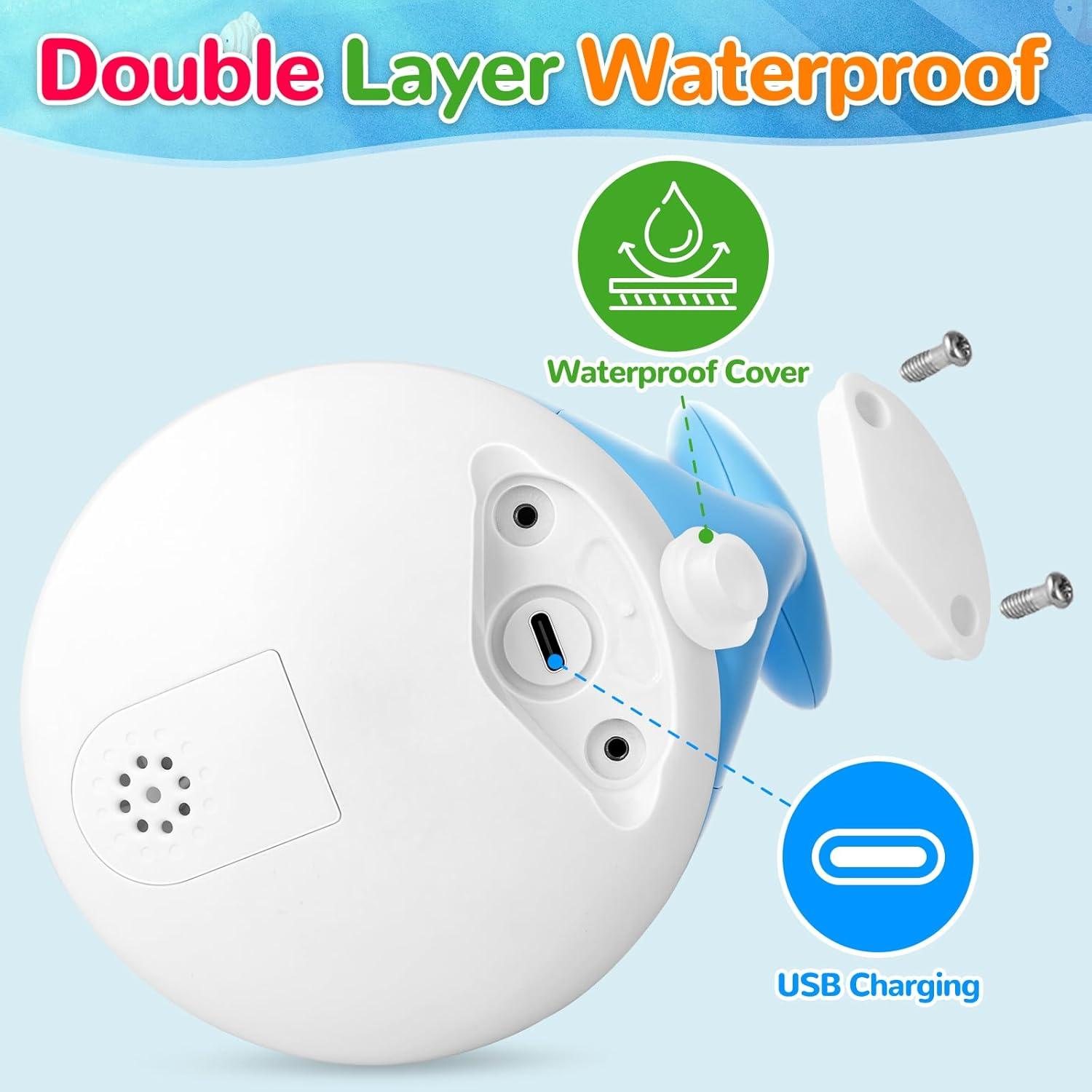 Juguete de Baño Ballena Iluminada para Bebés 6-36 Meses