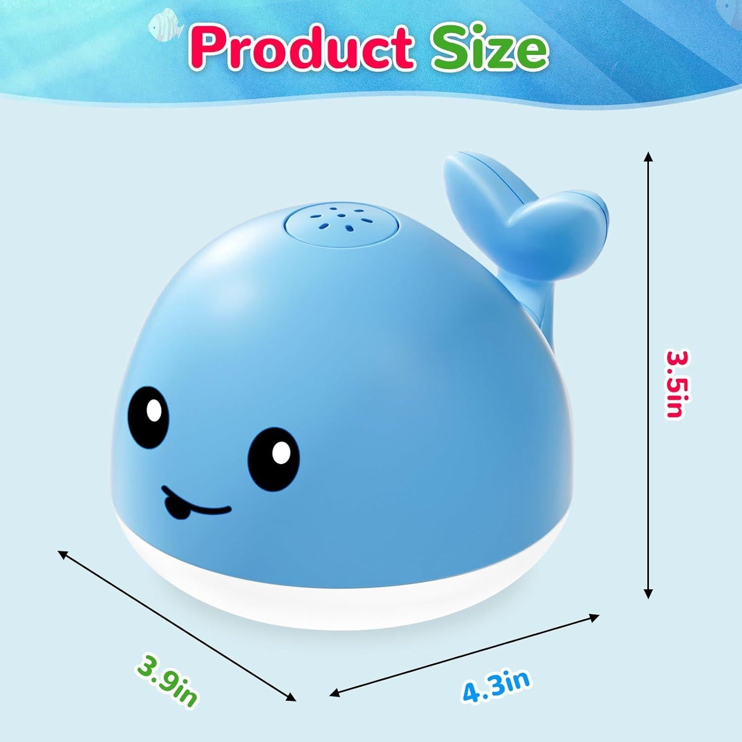 Juguete de Baño Ballena Iluminada para Bebés 6-36 Meses