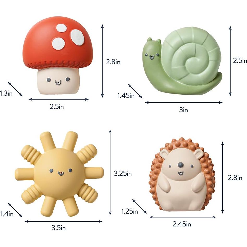 Juguetes de baño sensorial Itzy Ritzy - Set de 4 personajes