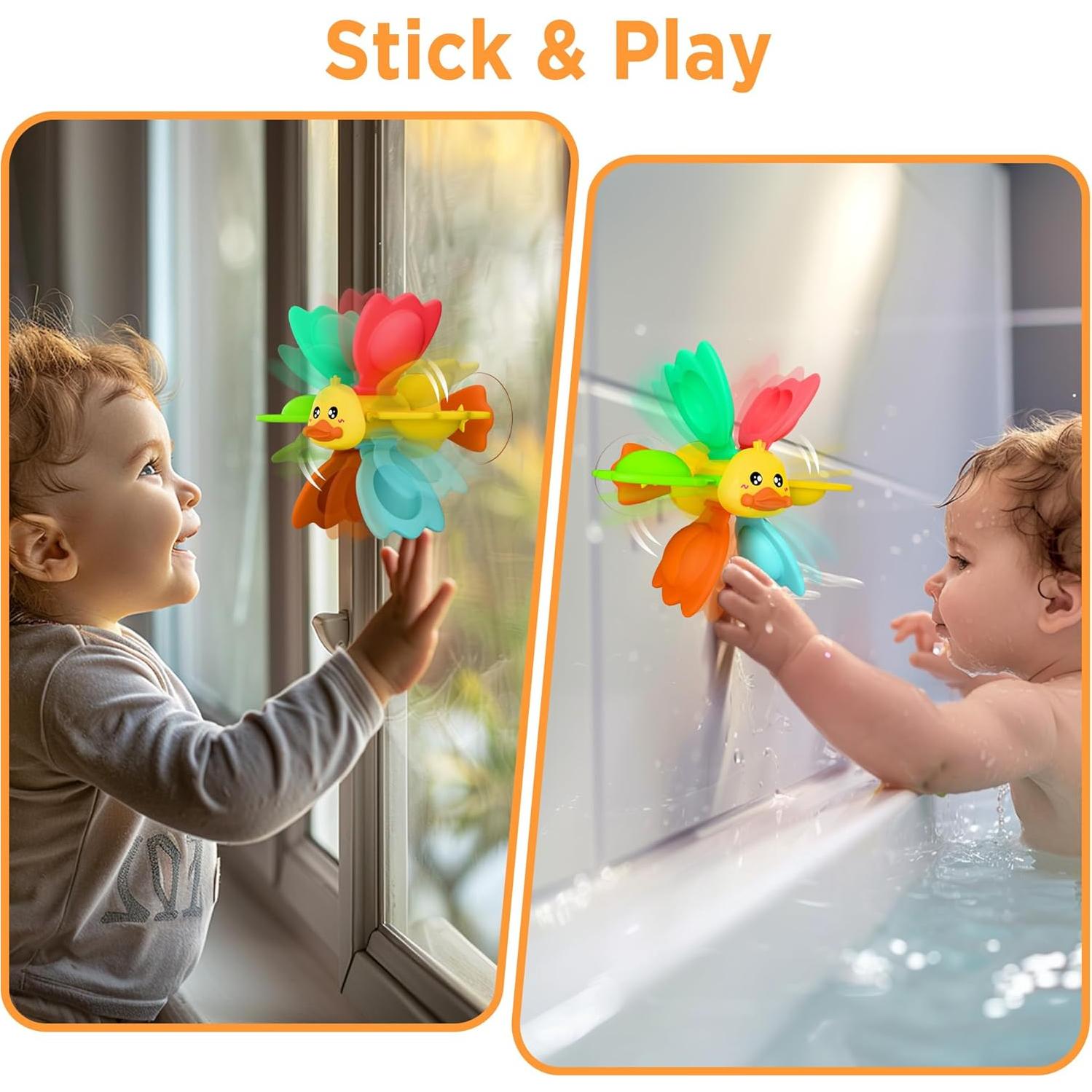 Juguete de baño iPlay iLearn pato nadador con red y molino