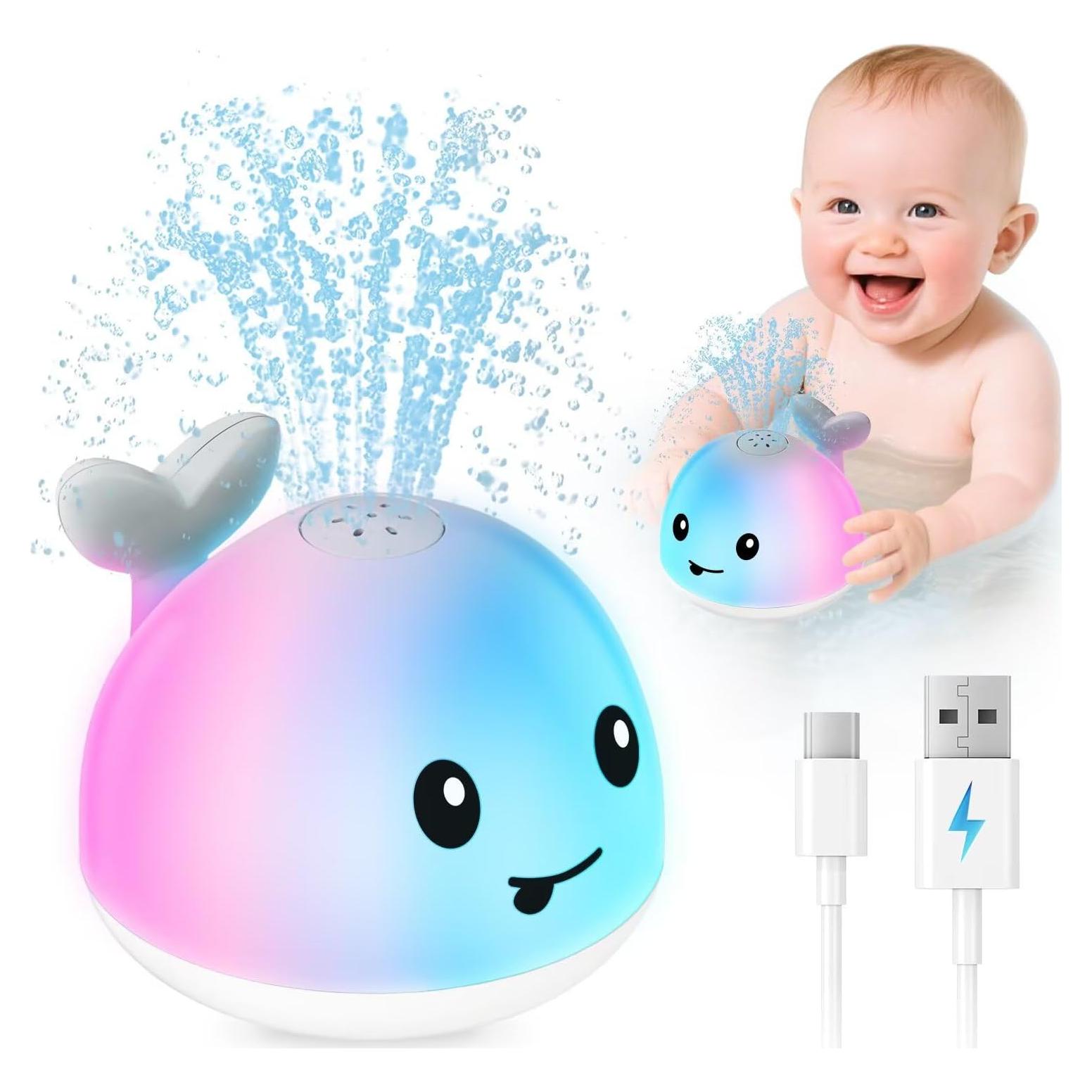 Juguete de Baño Ballena Iluminada Yiwu 9.91 cm USB Recargable