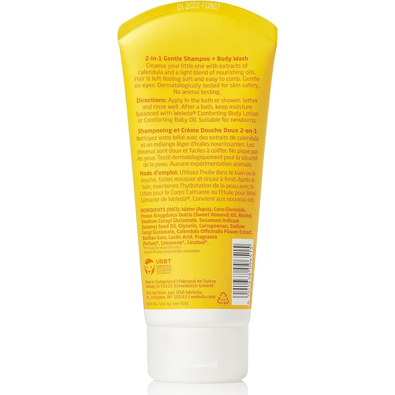 Weleda Bebé Caléndula Champú y Gel de Baño 2 en 1 204 ml