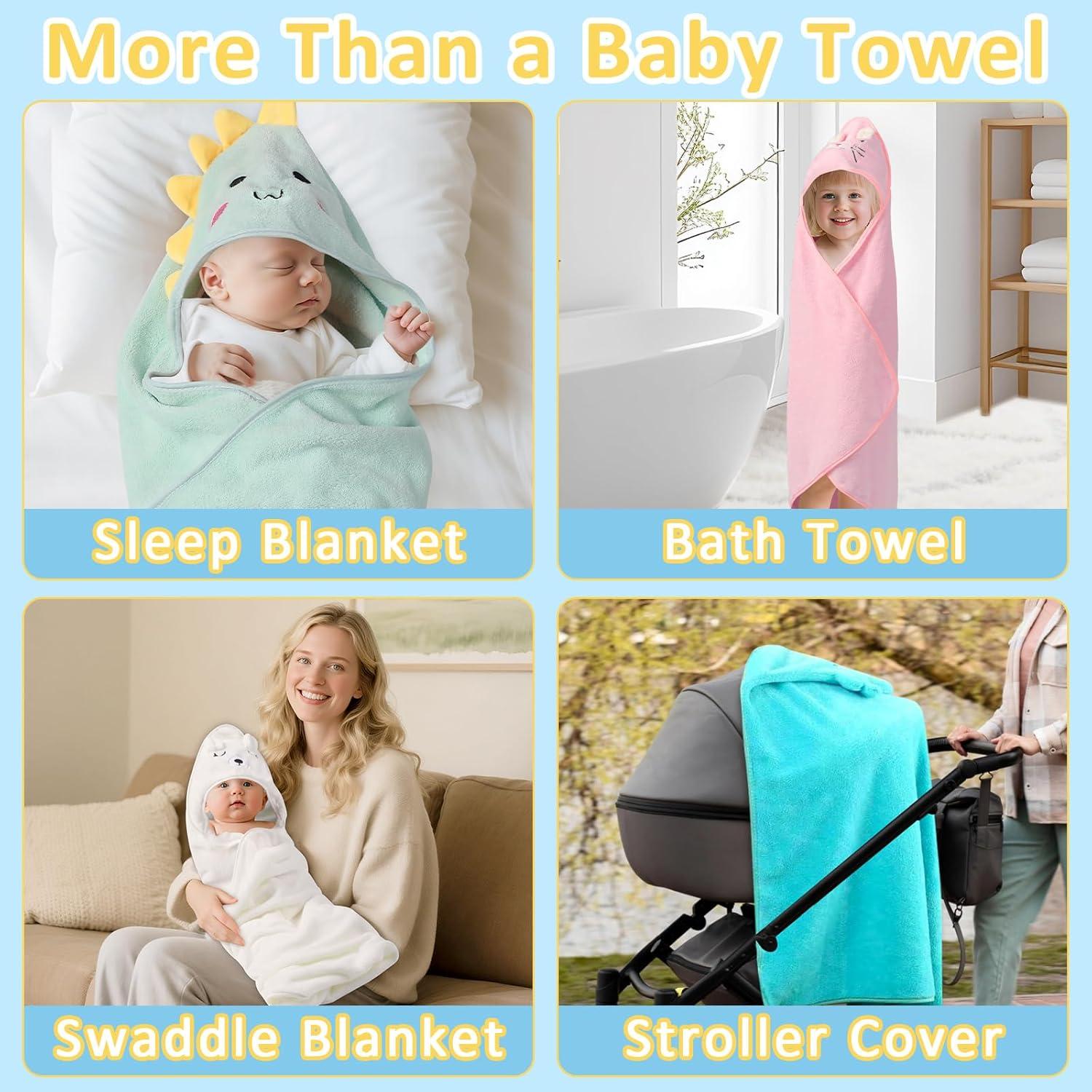 Paquete de 6 Toallas de Baño con Capucha VZZNN 81x81 cm