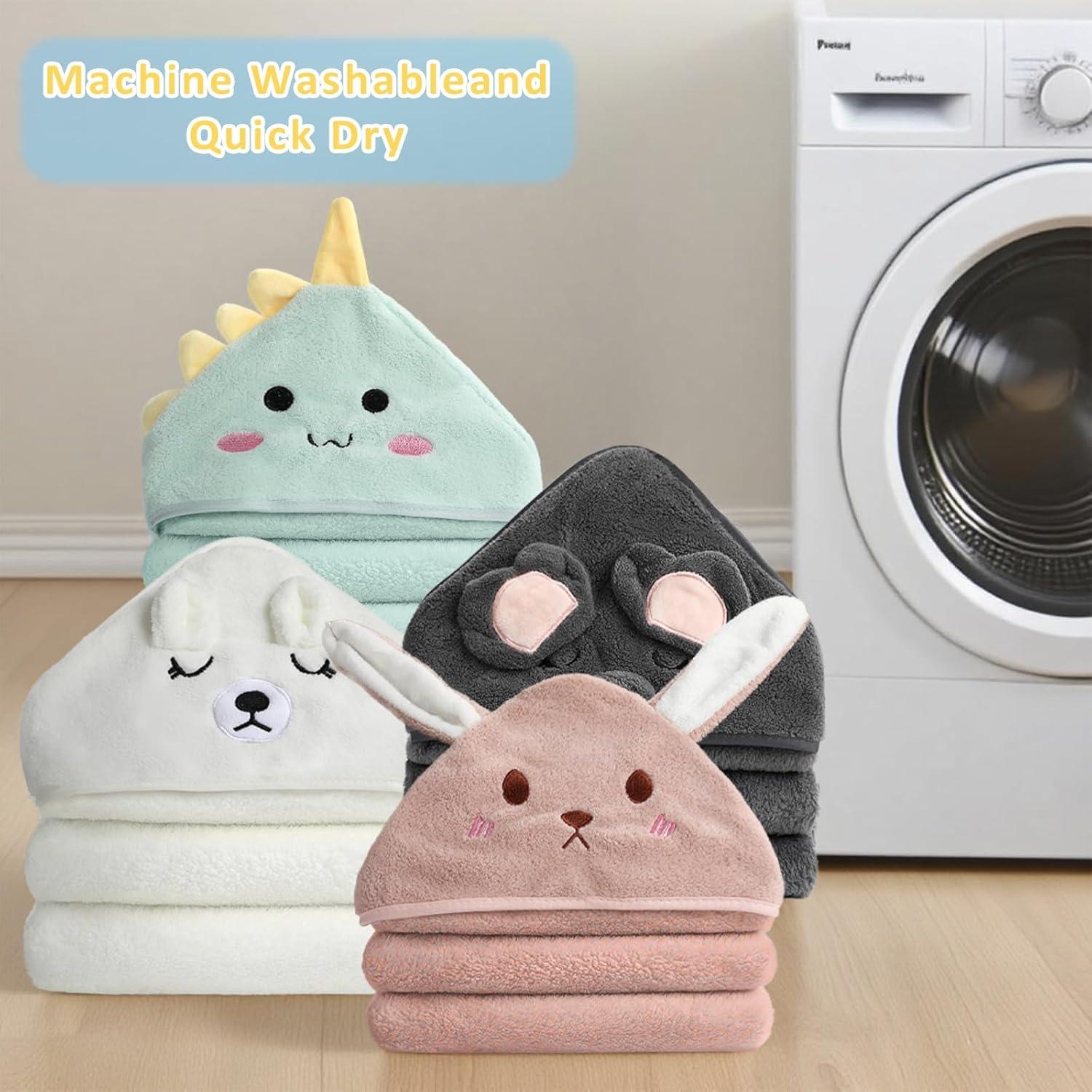 Paquete de 6 Toallas de Baño con Capucha VZZNN 81x81 cm