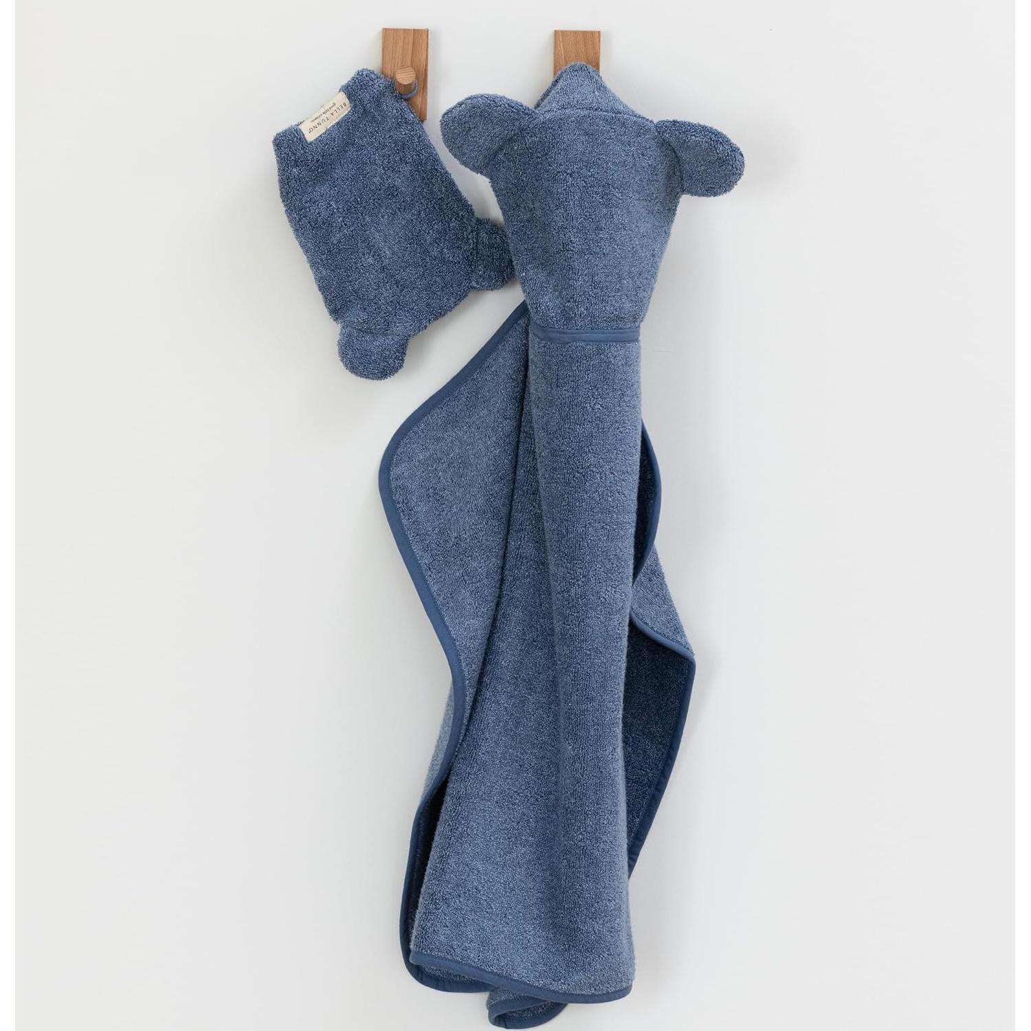 Conjunto Toalla de Baño con Capucha y Mitón Bella Tunno