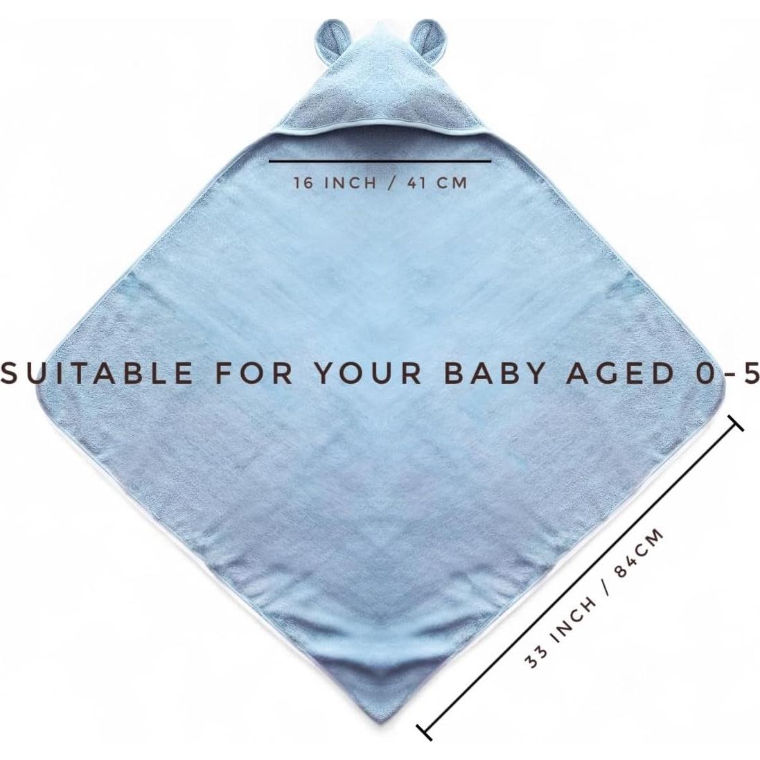 Poncho Toalla Odaaa Algodón Orgánico 84cm Gris con Capucha