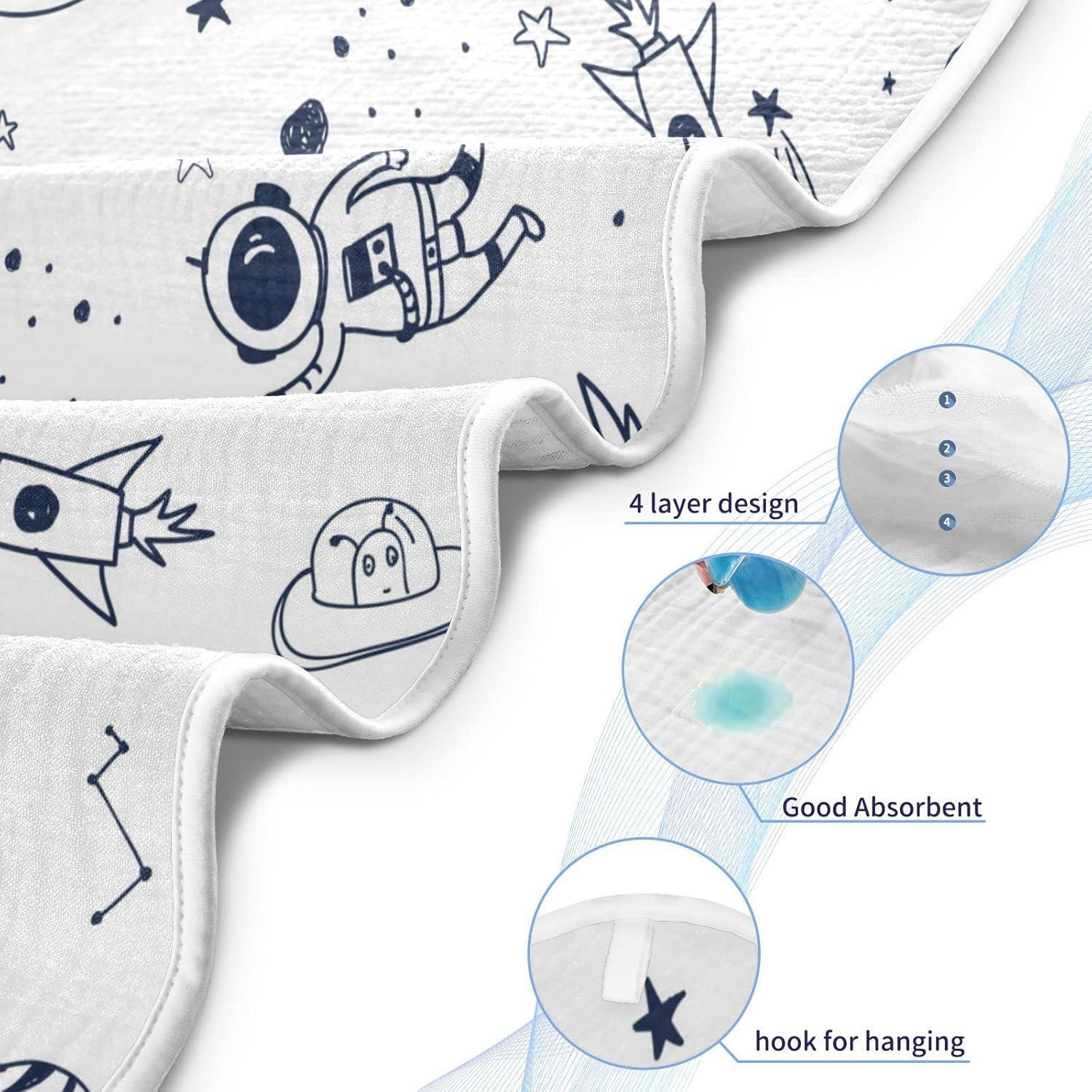 Toalla con Capucha GOODOLD 100% Algodón Patrón Espacial 76.2x76.2 cm