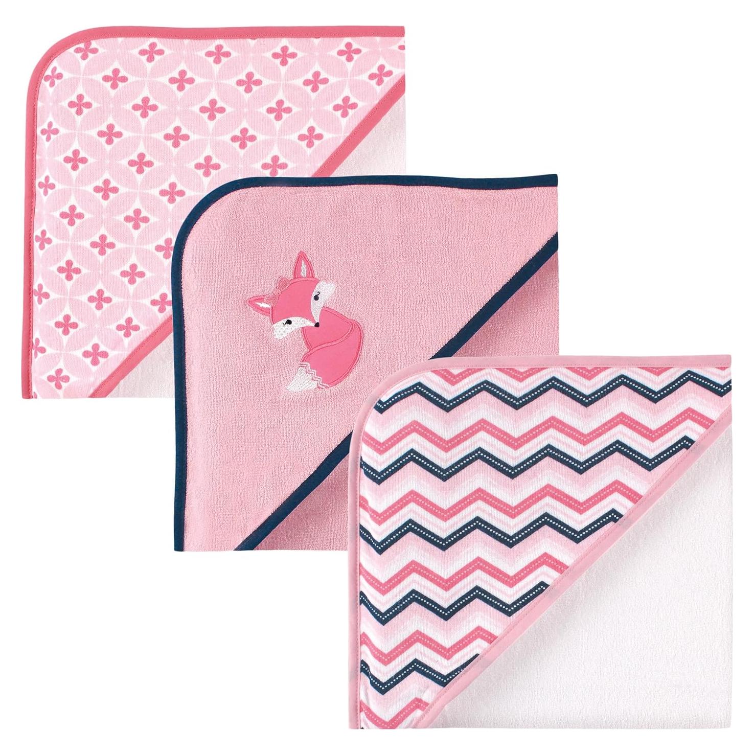 Toallas con Capucha Luvable Friends Zorro 76x76 cm 3 Unidades