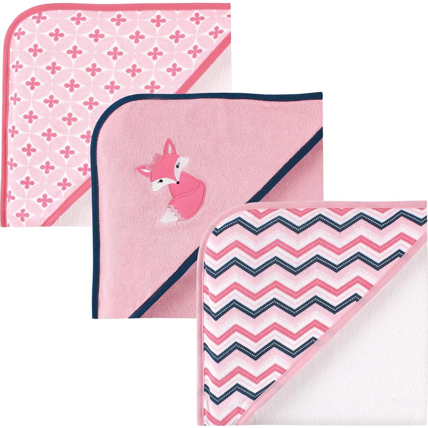 Toallas con Capucha Luvable Friends Zorro 76x76 cm 3 Unidades