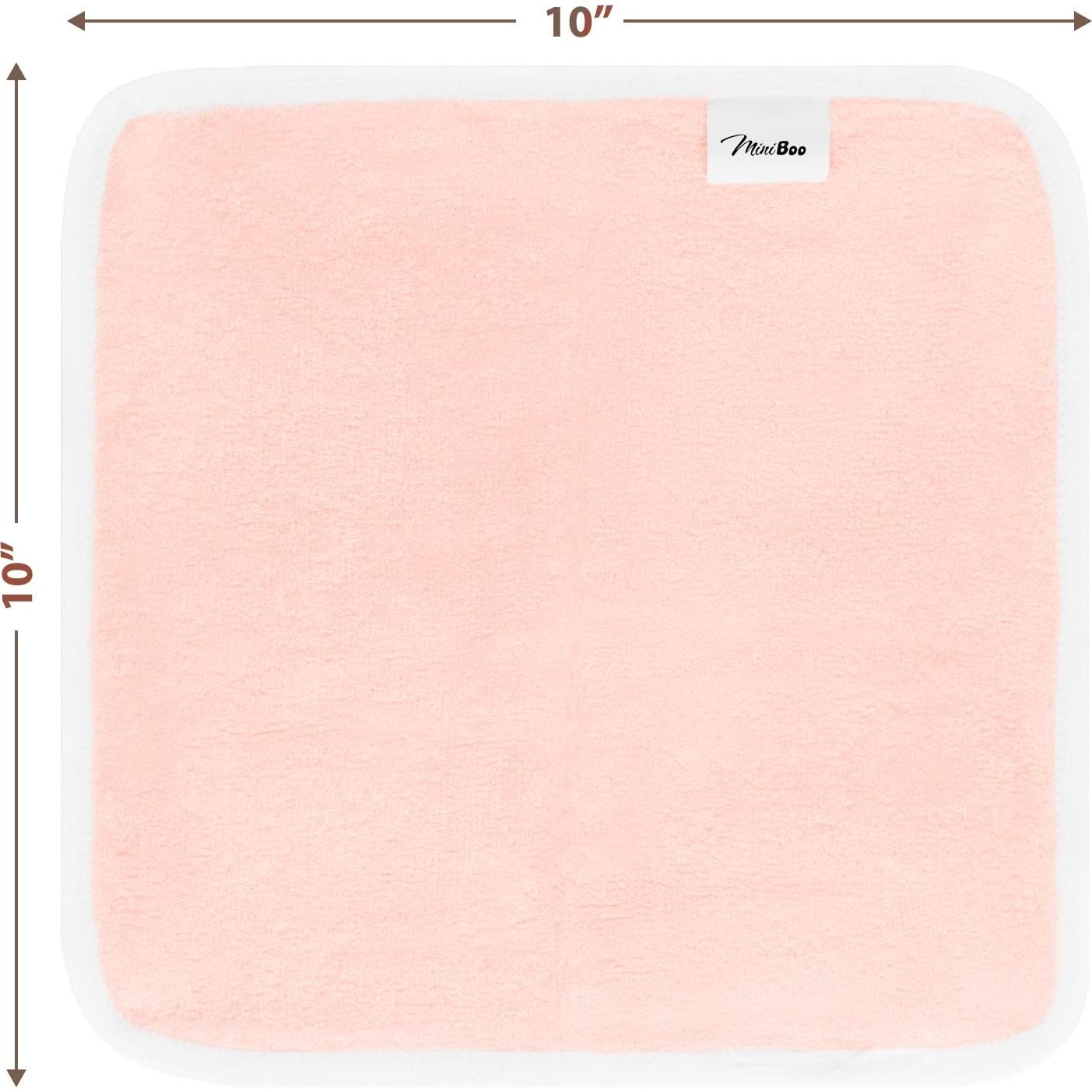 Toallitas Premium para Bebés MINIBOO - 70% Bambú Rosa 6 Pzas