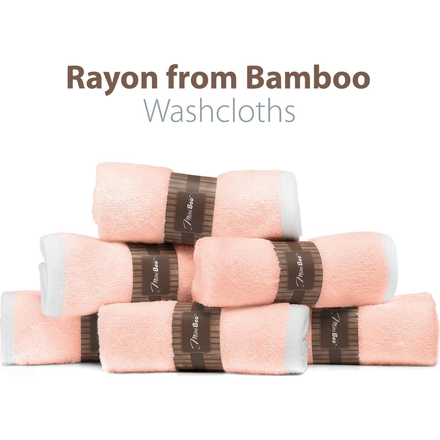 Toallitas Premium para Bebés MINIBOO - 70% Bambú Rosa 6 Pzas