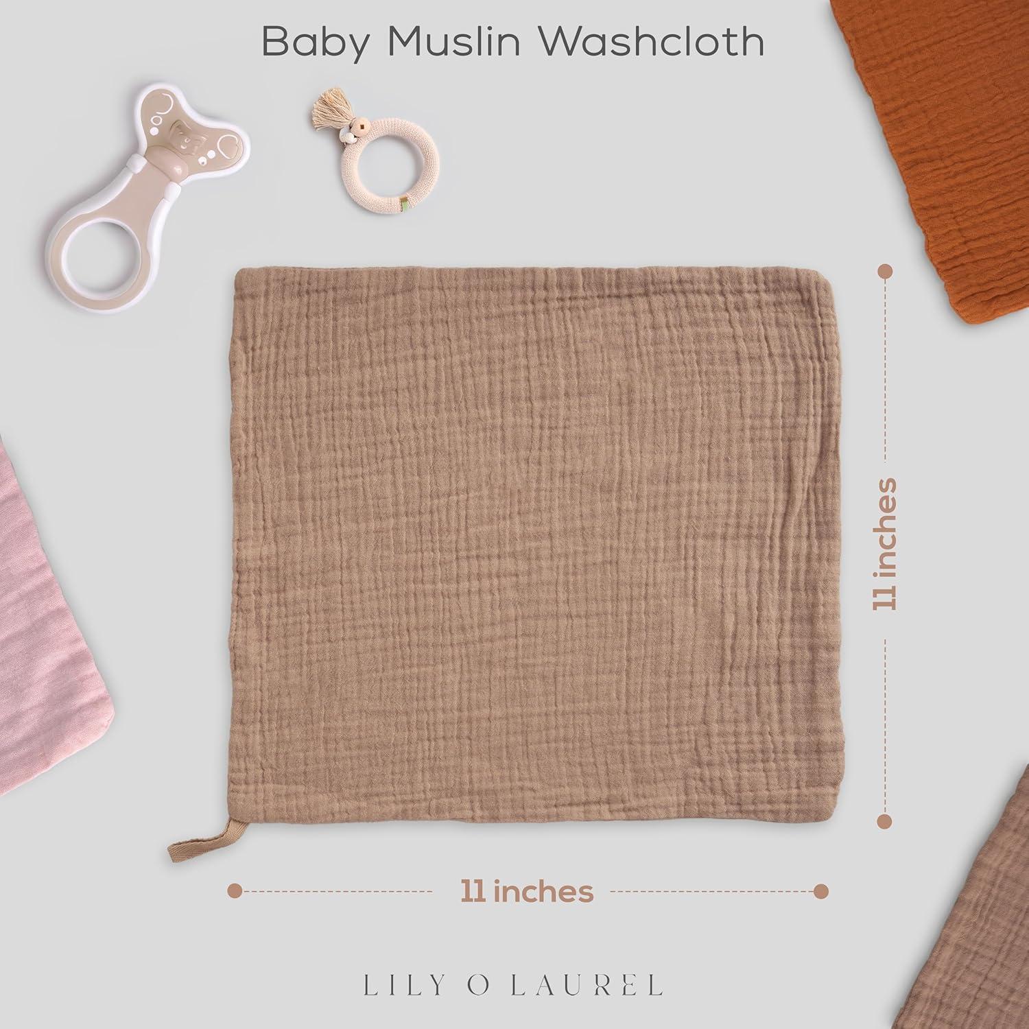 Paño de Muselina para Bebés LILY O LAUREL, 8 Unidades 30.5cm