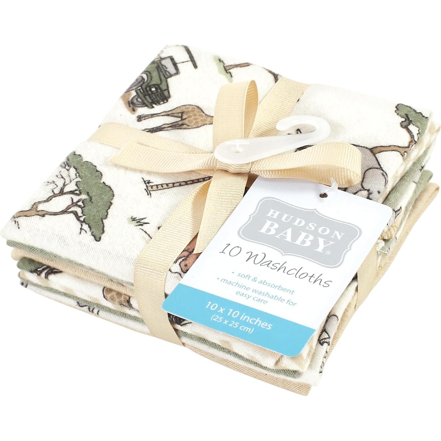Pañuelos de Franela Hudson Baby 10 Piezas Unisex Algodón