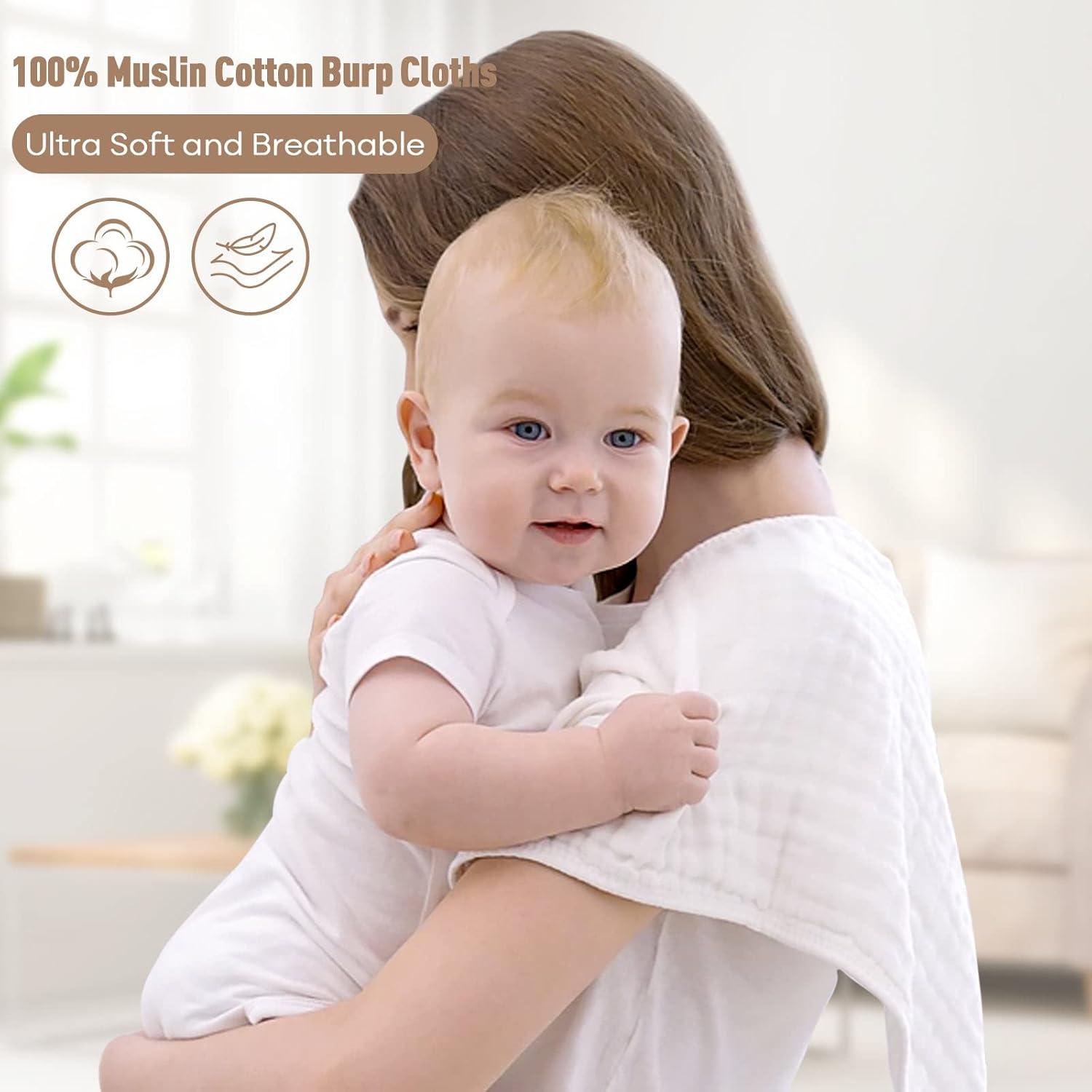 Pañuelos de Eructo Yoofoss 10 Piezas 100% Algodón Orgánico Grande