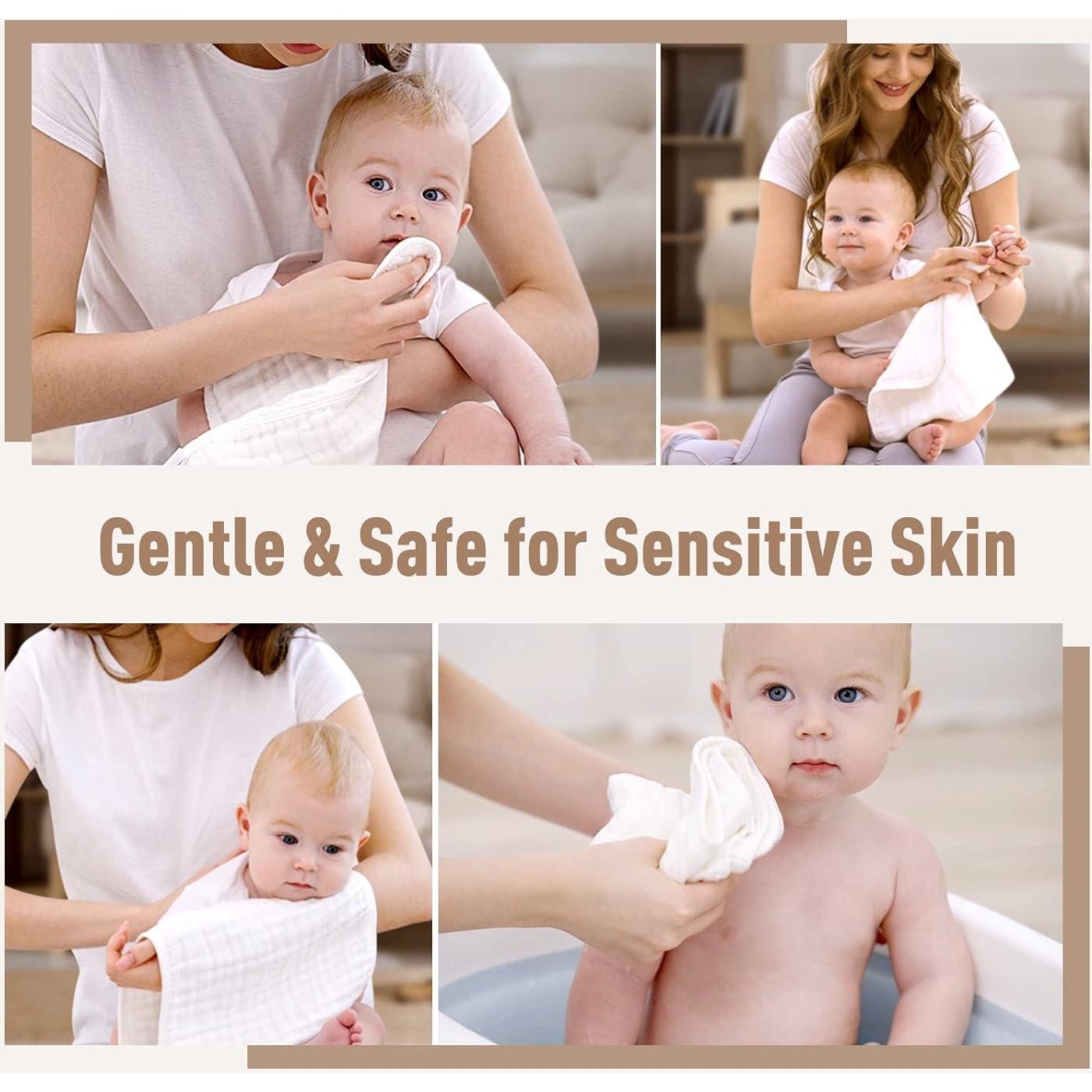 Pañuelos de Eructo Yoofoss 10 Piezas 100% Algodón Orgánico Grande