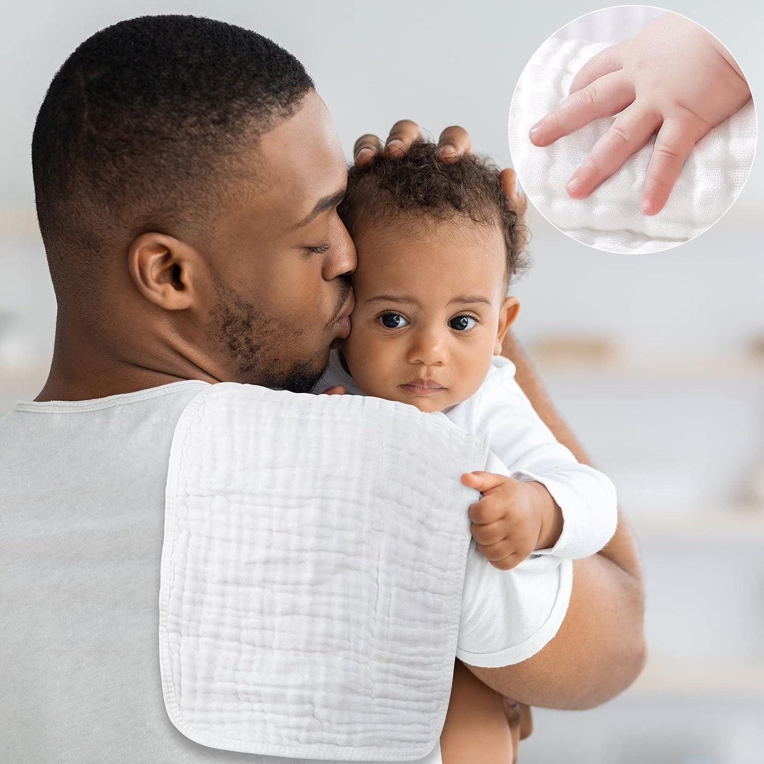 Pañuelos de Eructo Yoofoss 10 Piezas 100% Algodón Orgánico Grande