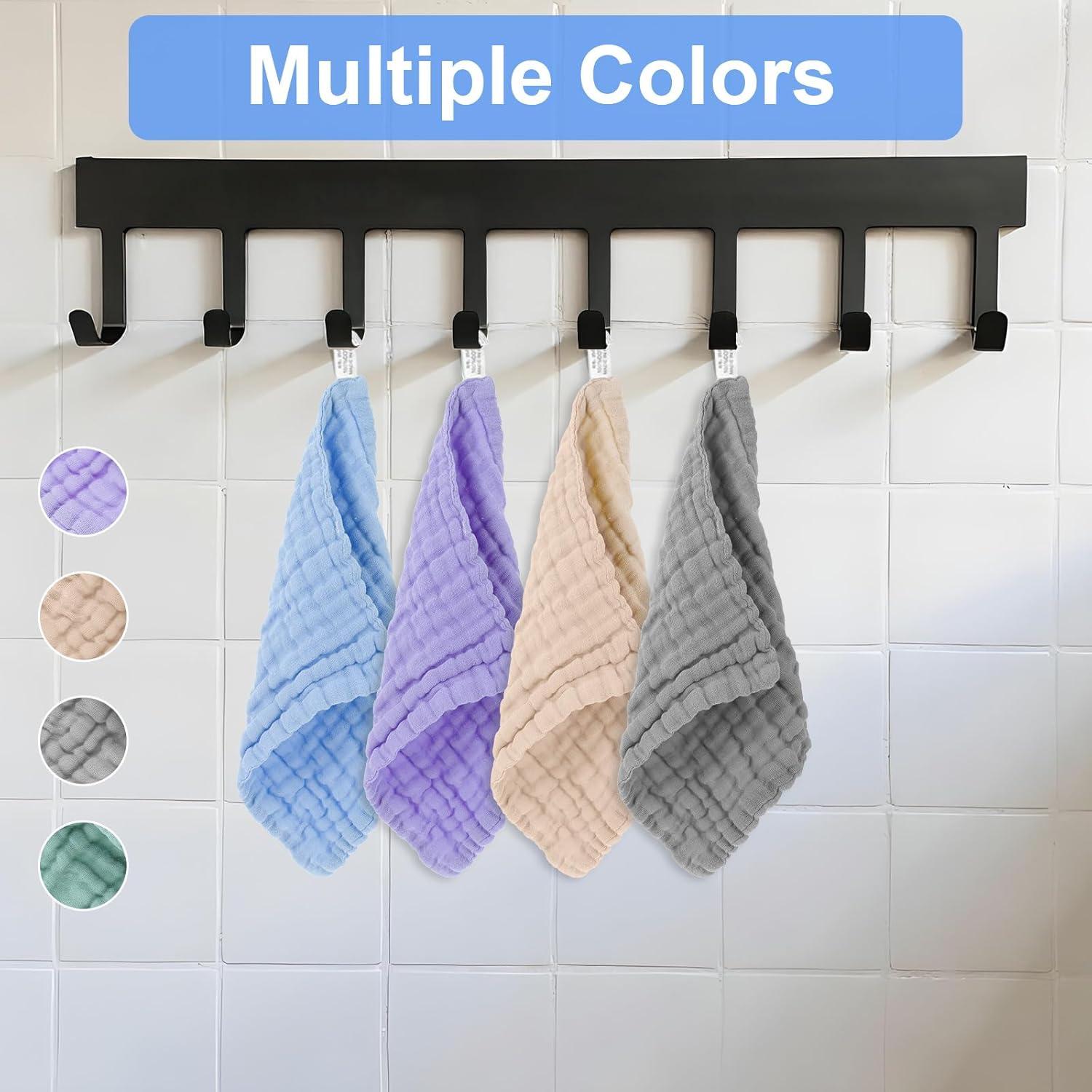 4 Paños de Muselina para Bebés Qianyu 100% Algodón Multicolor