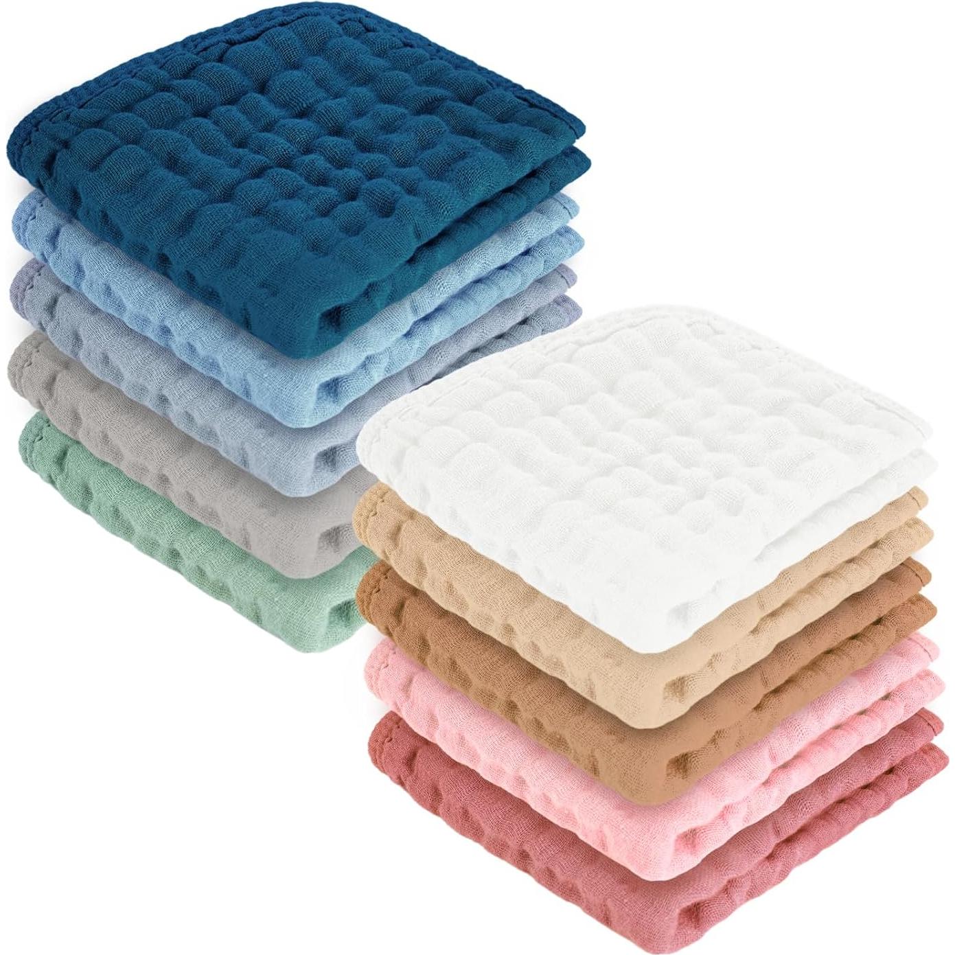 Toallitas para Bebé 100% Algodón 30x30 cm 6 Piezas