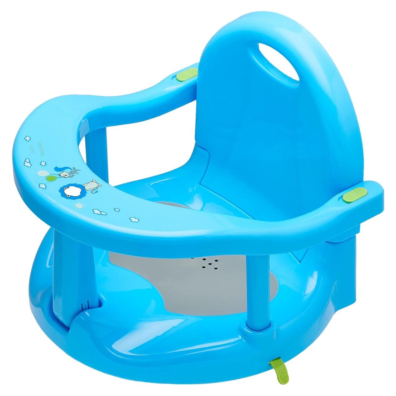 Asiento de Baño Antideslizante para Bebés 6-18 Meses Blanco