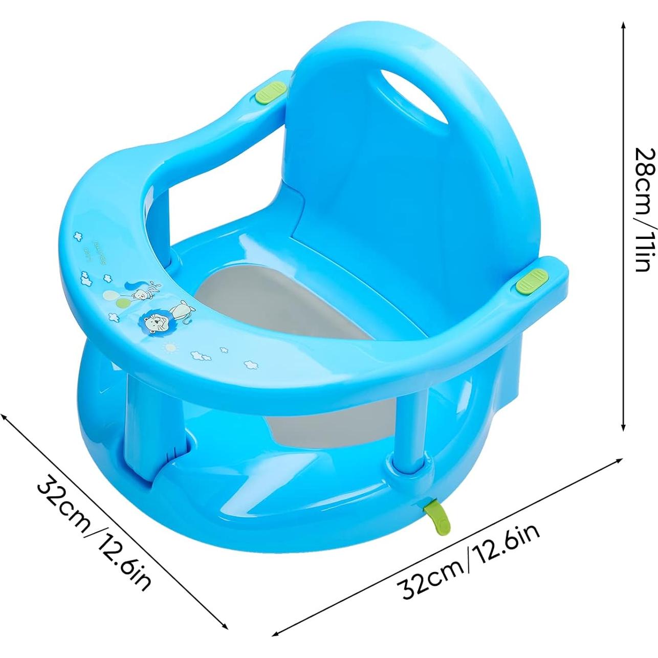 Asiento de Baño Antideslizante para Bebés 6-18 Meses Blanco