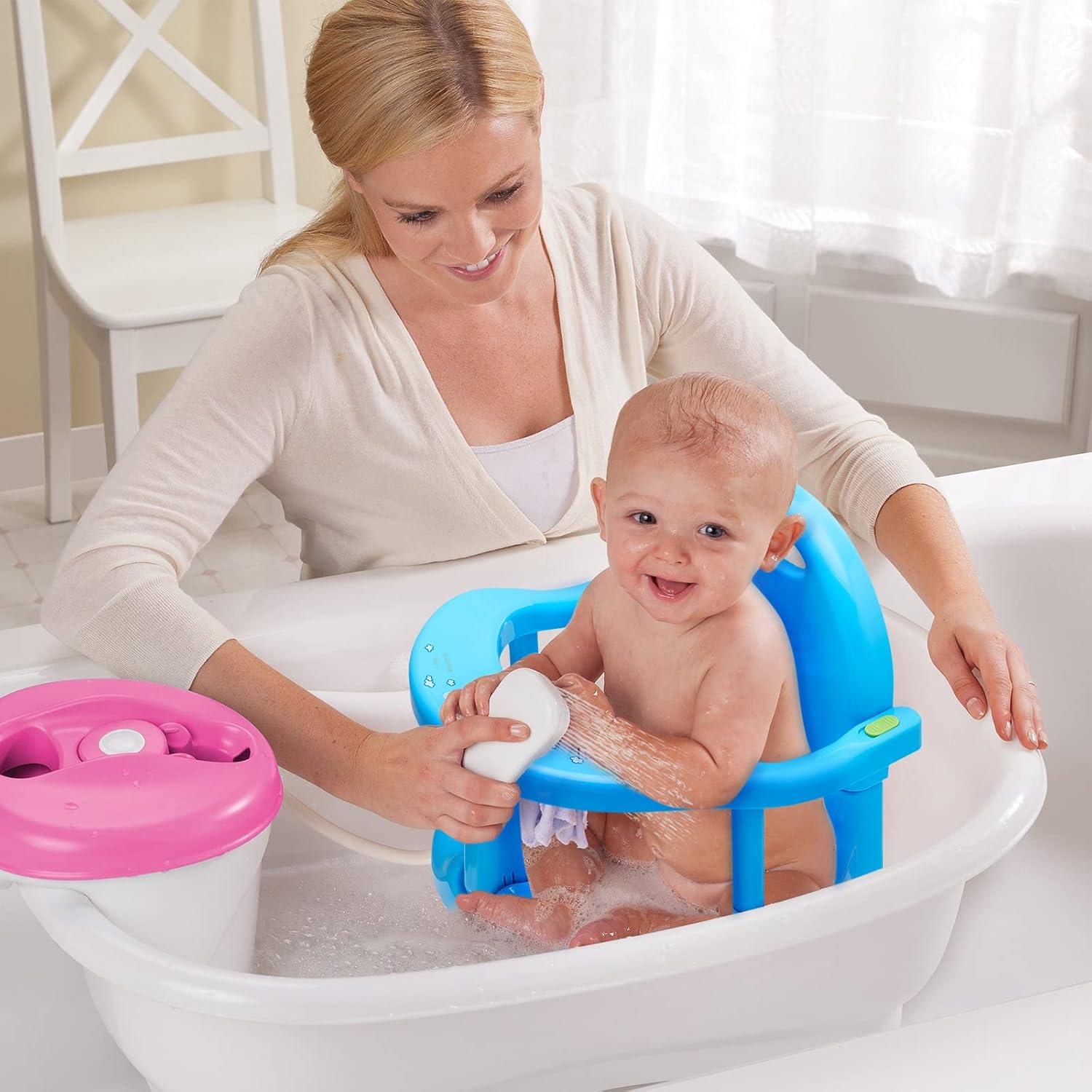 Asiento de Baño Antideslizante para Bebés 6-18 Meses Blanco
