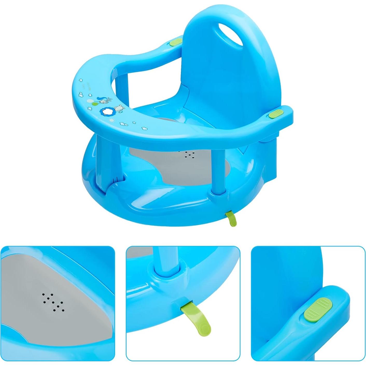 Asiento de Baño Antideslizante para Bebés 6-18 Meses Blanco
