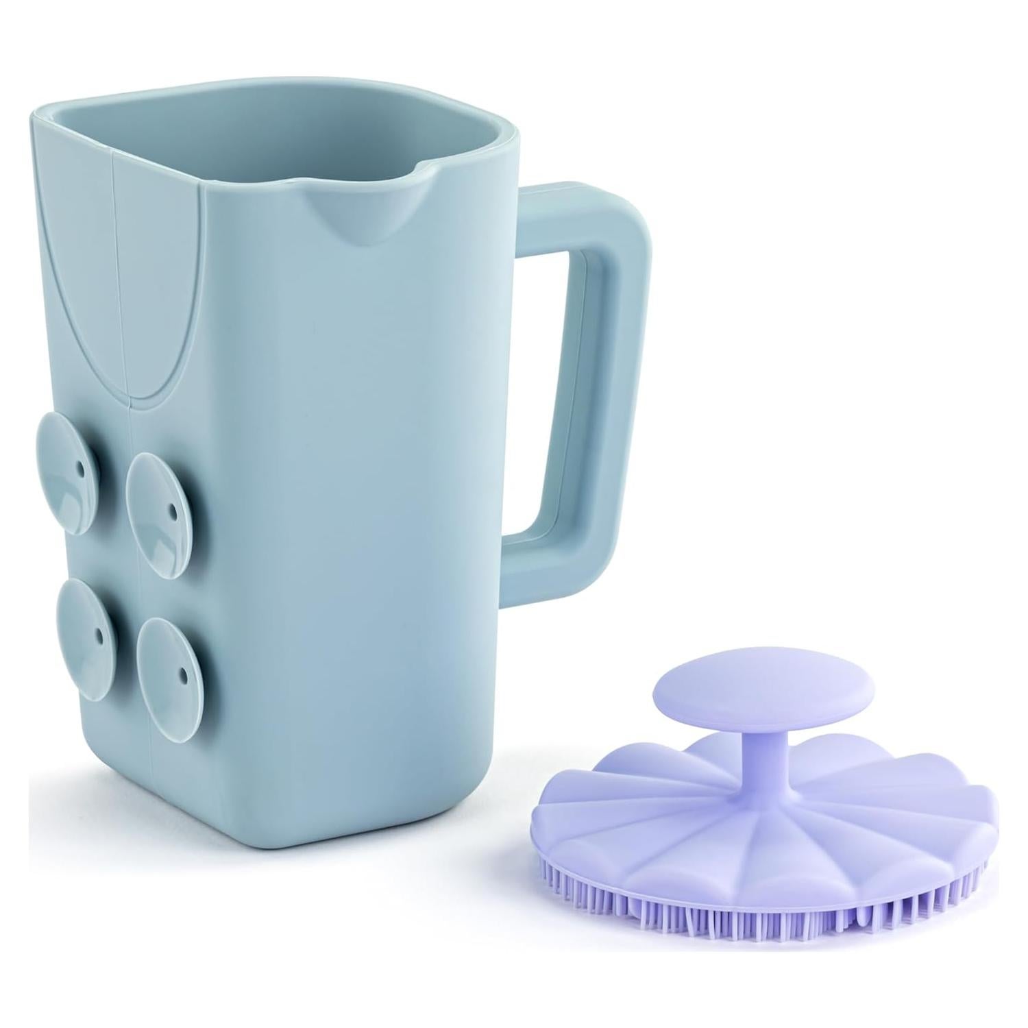 Set de Baño para Bebé DEMDACO: Taza de Enjuague y Cepillo de Silicona