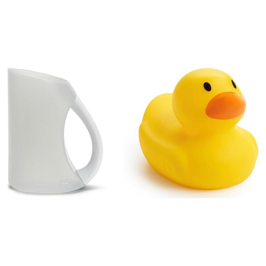 Juego de baño Munchkin 2 piezas: enjuagador y pato de seguridad