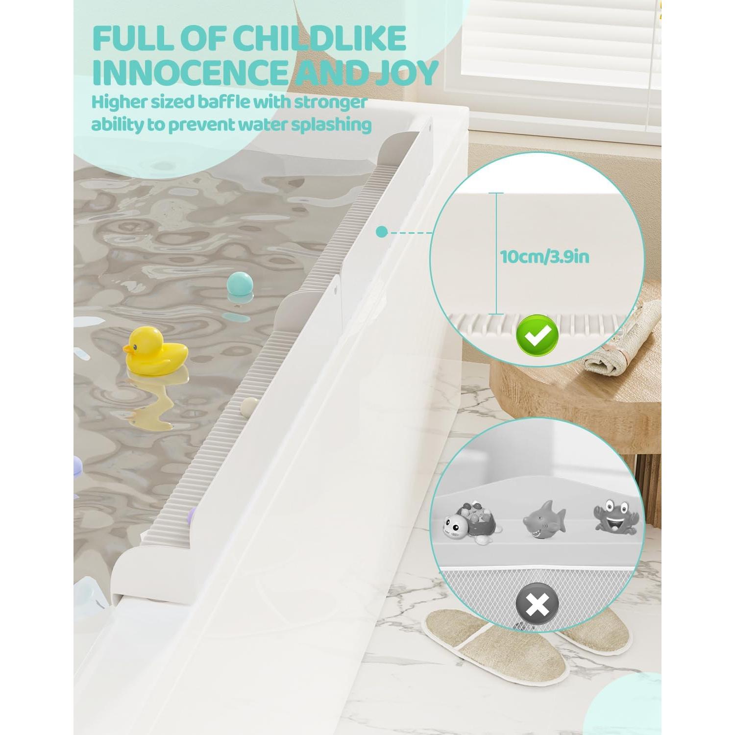 Protector de Salpicaduras para Bañera Cfyosnk 23.2" Silicona