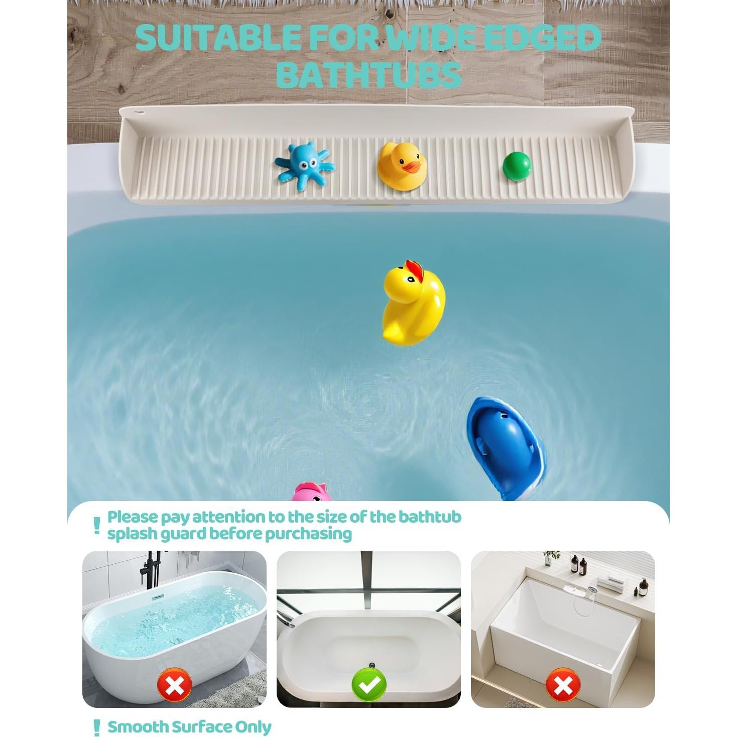 Protector de Salpicaduras para Bañera Cfyosnk 23.2" Silicona